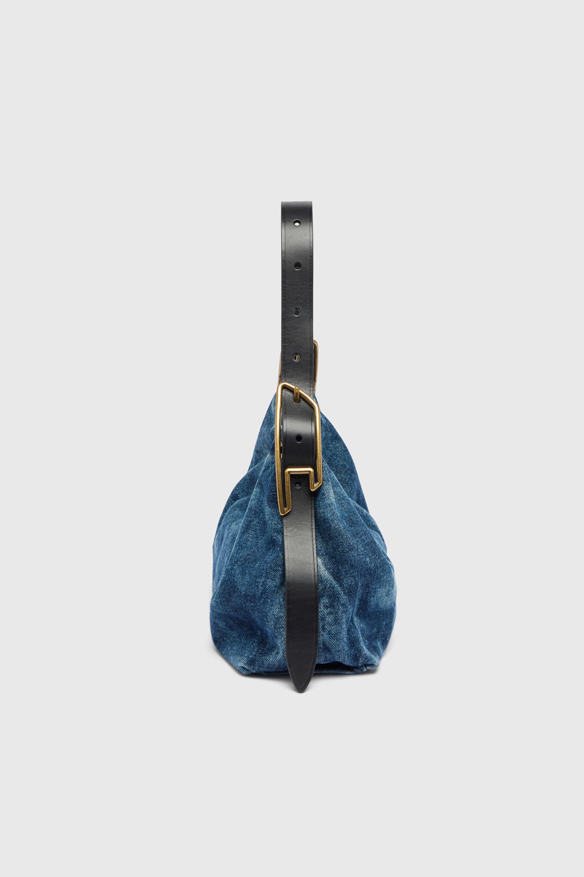Diesel - D-LINE HOBO S, D-Line-Bolso de hombro en deim Mujer in Azul marino - 5