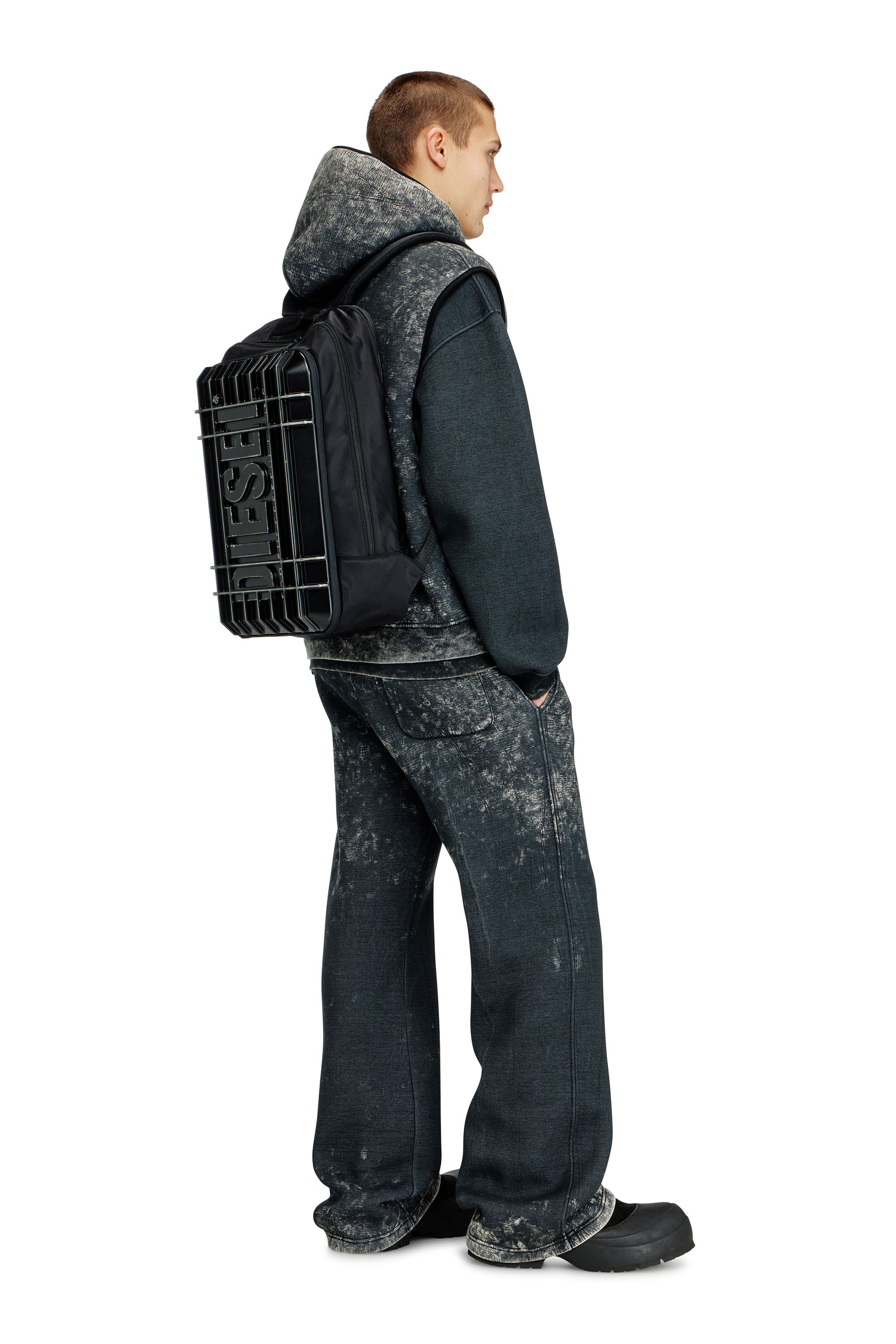 Diesel - DIESEL PC STRONG IMAGE BACKPACK- DSB005, Unisex's Rugged travel backpack in Black - 6