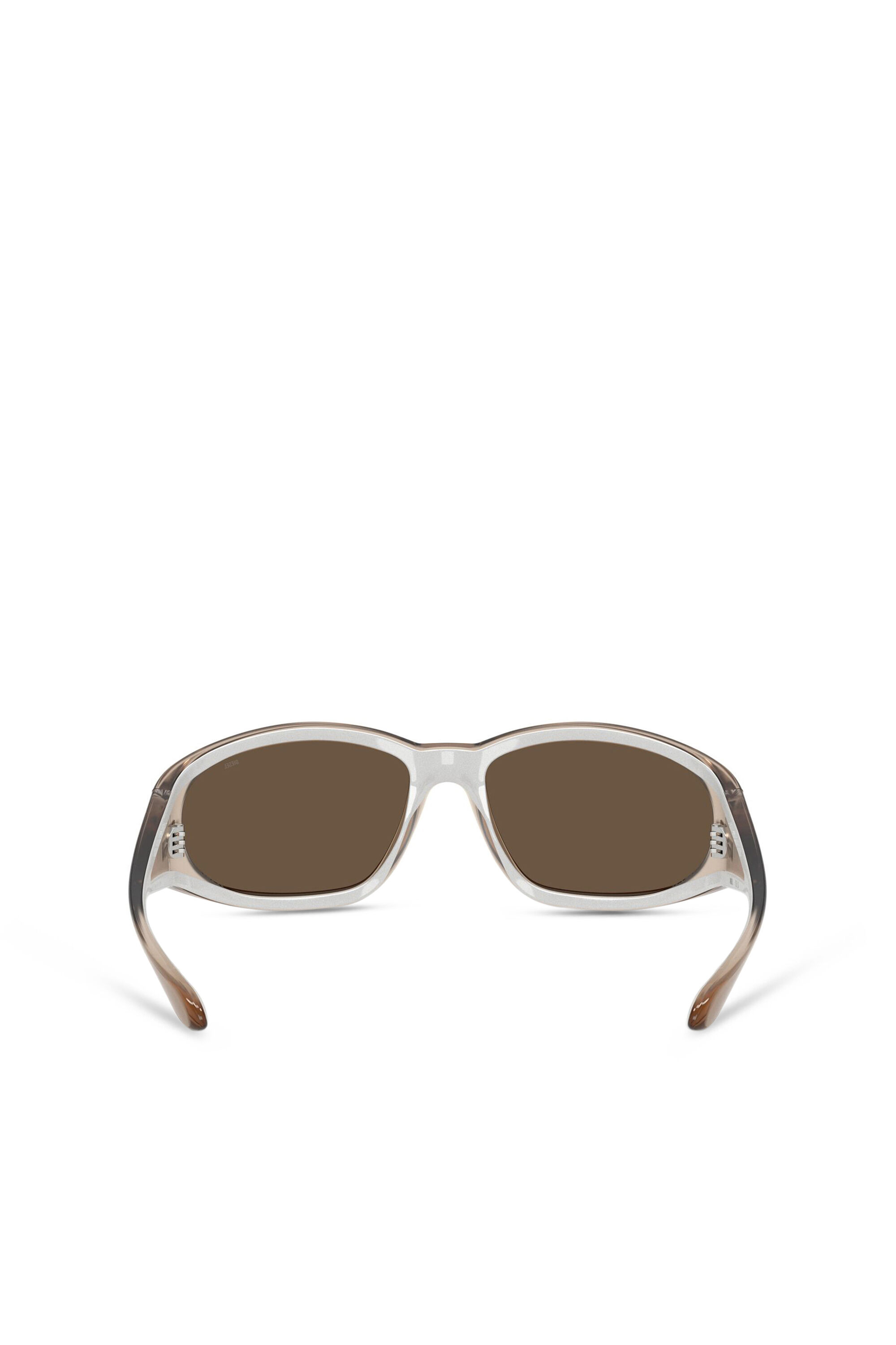 Diesel - 0DL3002, Gafas de sol rectangulares en acetato Unisex in Marrón - 3