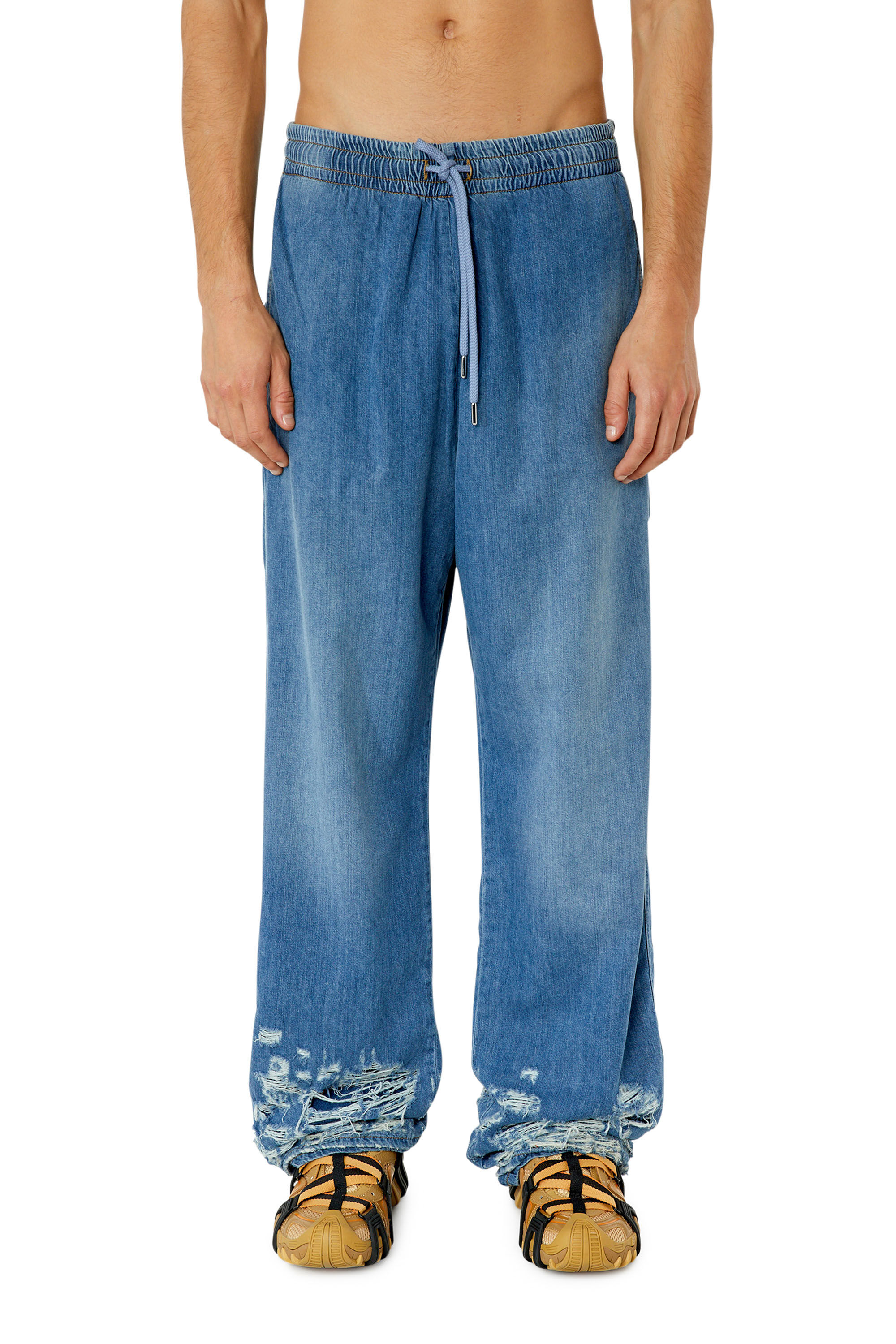 Diesel - D-Martian 0EMAF Straight Jeans, Azul Claro - Image 3