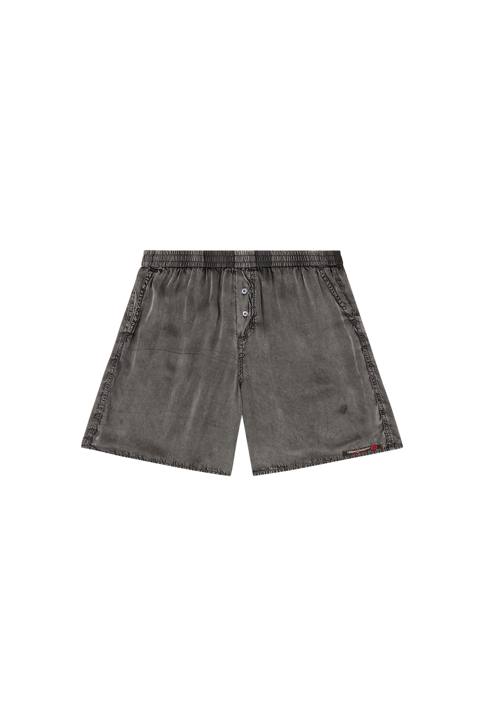 Diesel - SILVO-DNM, Bóxers extra largos con efecto denim Hombre in Gris - 4