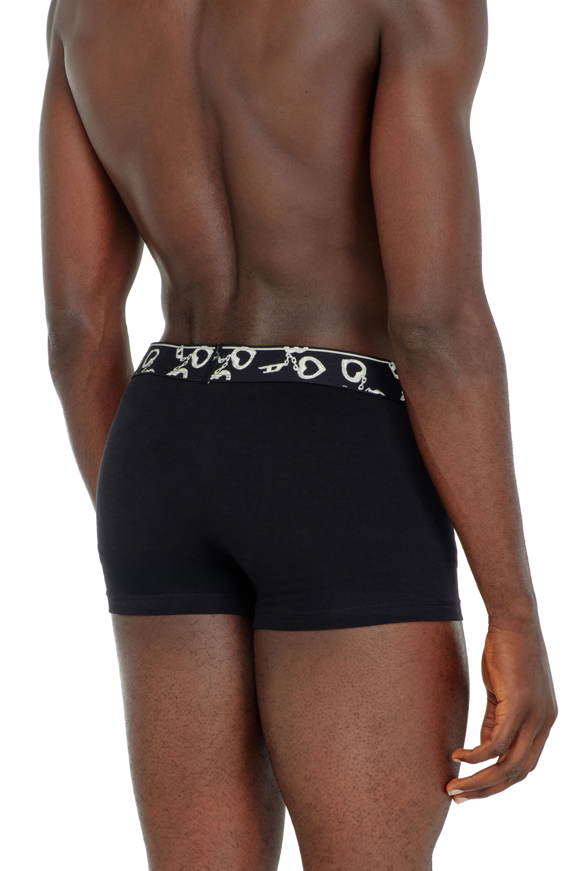 Diesel - DAMIEN-GFT-3PACK, Paquete de tres b&oacute;xers con motivo de esposas Hombre in Negro - 4