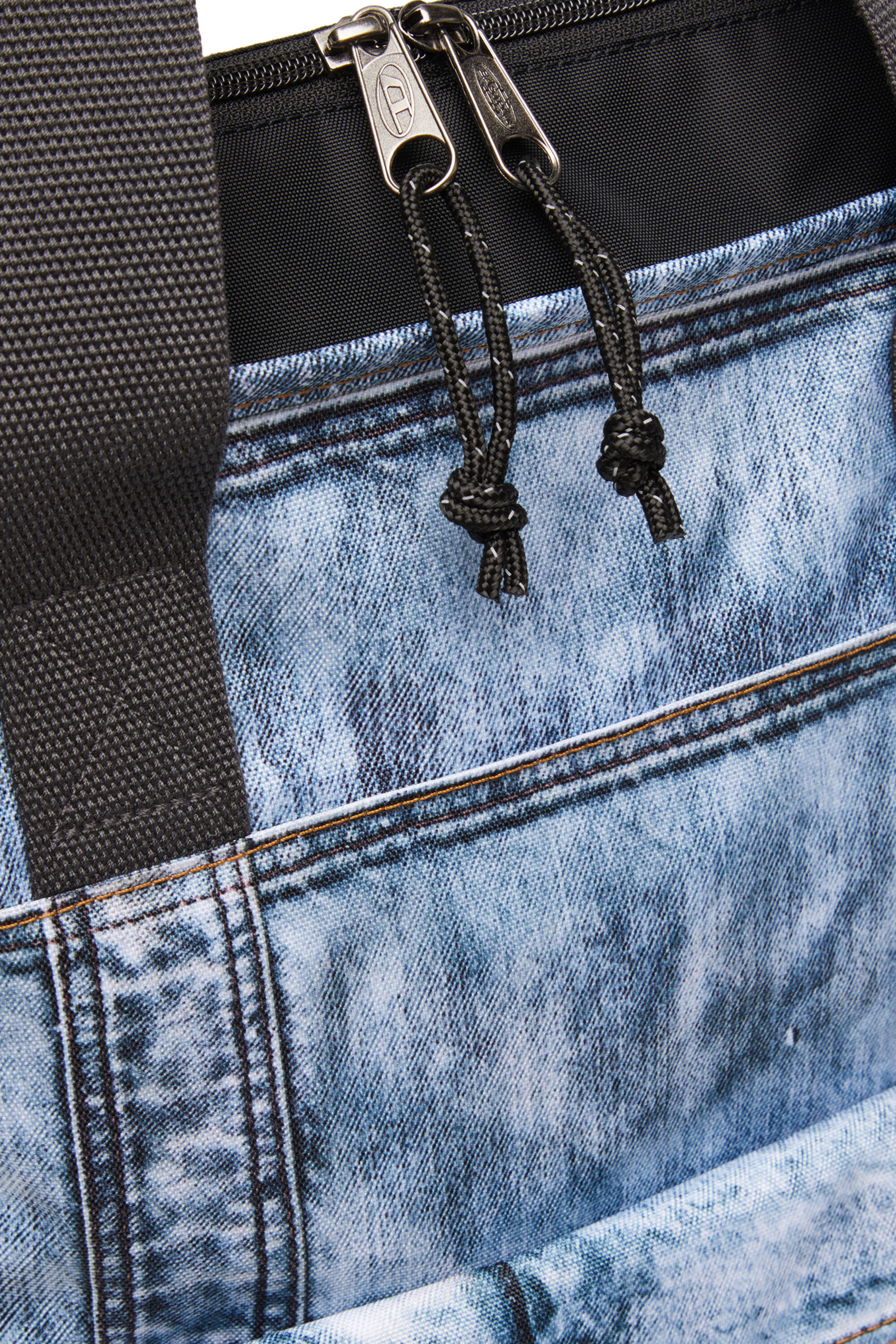 Diesel - DIESEL TOTE, Bolso tote en denim trampantojo Unisex in Azul marino - 6