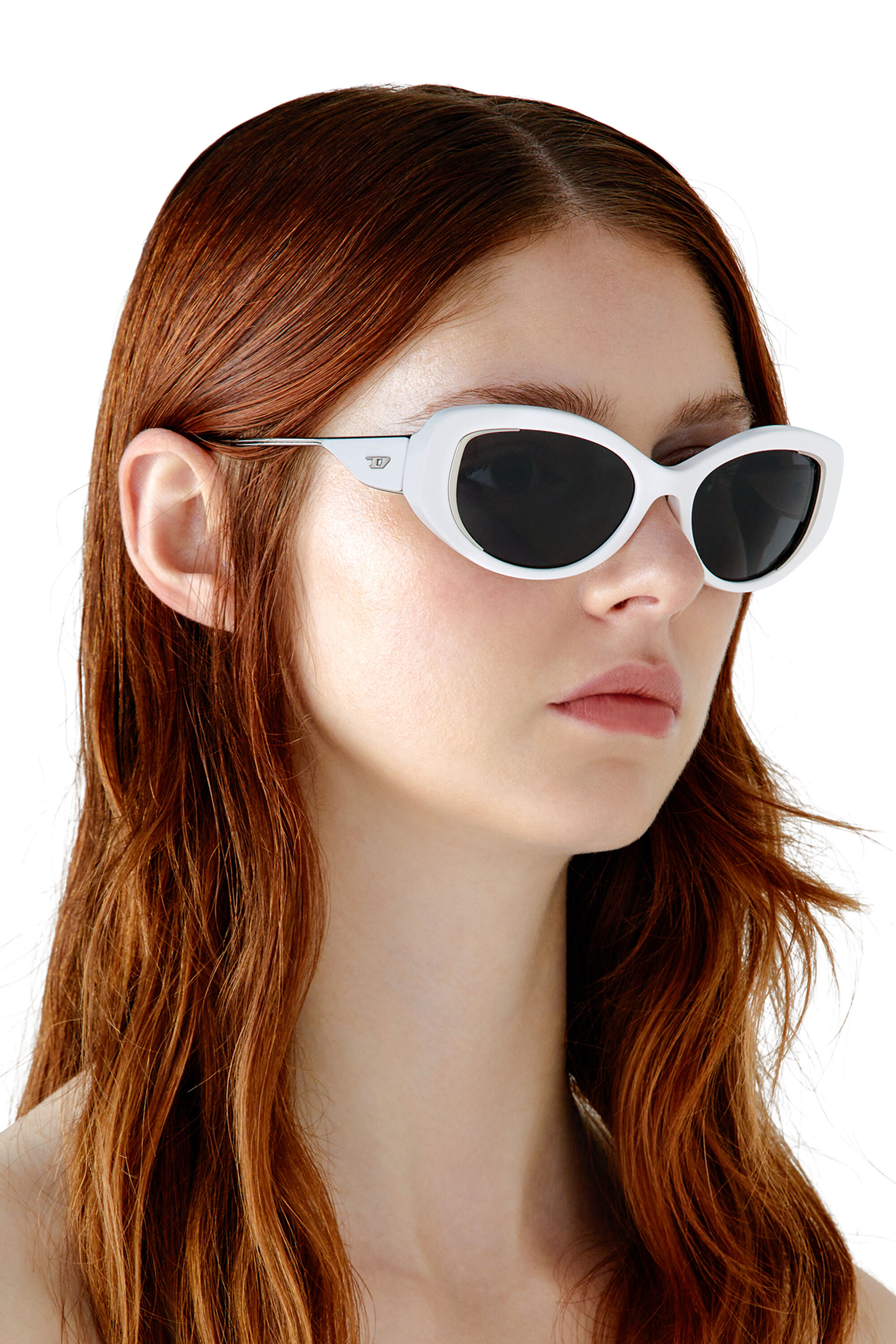 Gafas modelo de ojo de gato Mujer Blanco Diesel