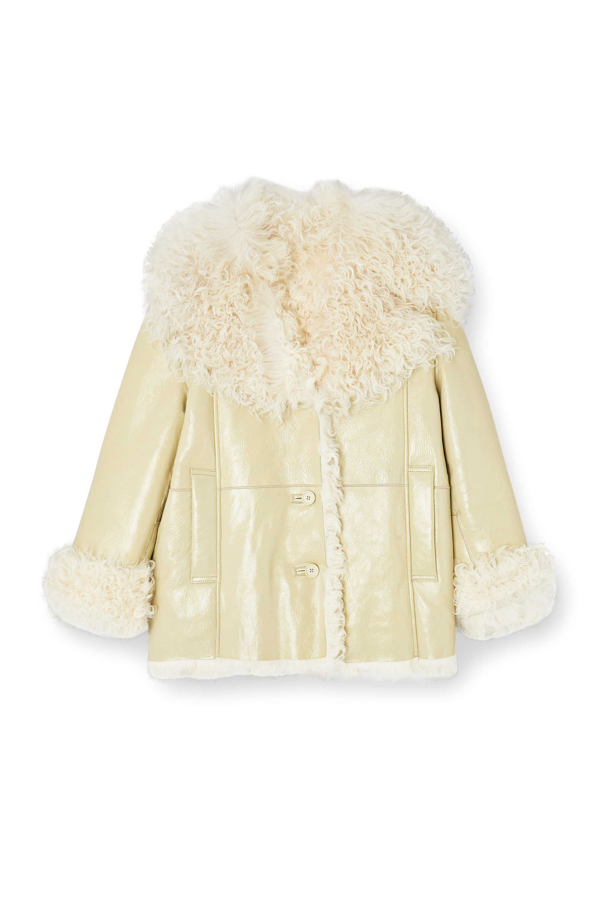 Diesel - L-ACONIC, Chaqueta de charol y piel de oveja Mujer in ToBeDefined - 1