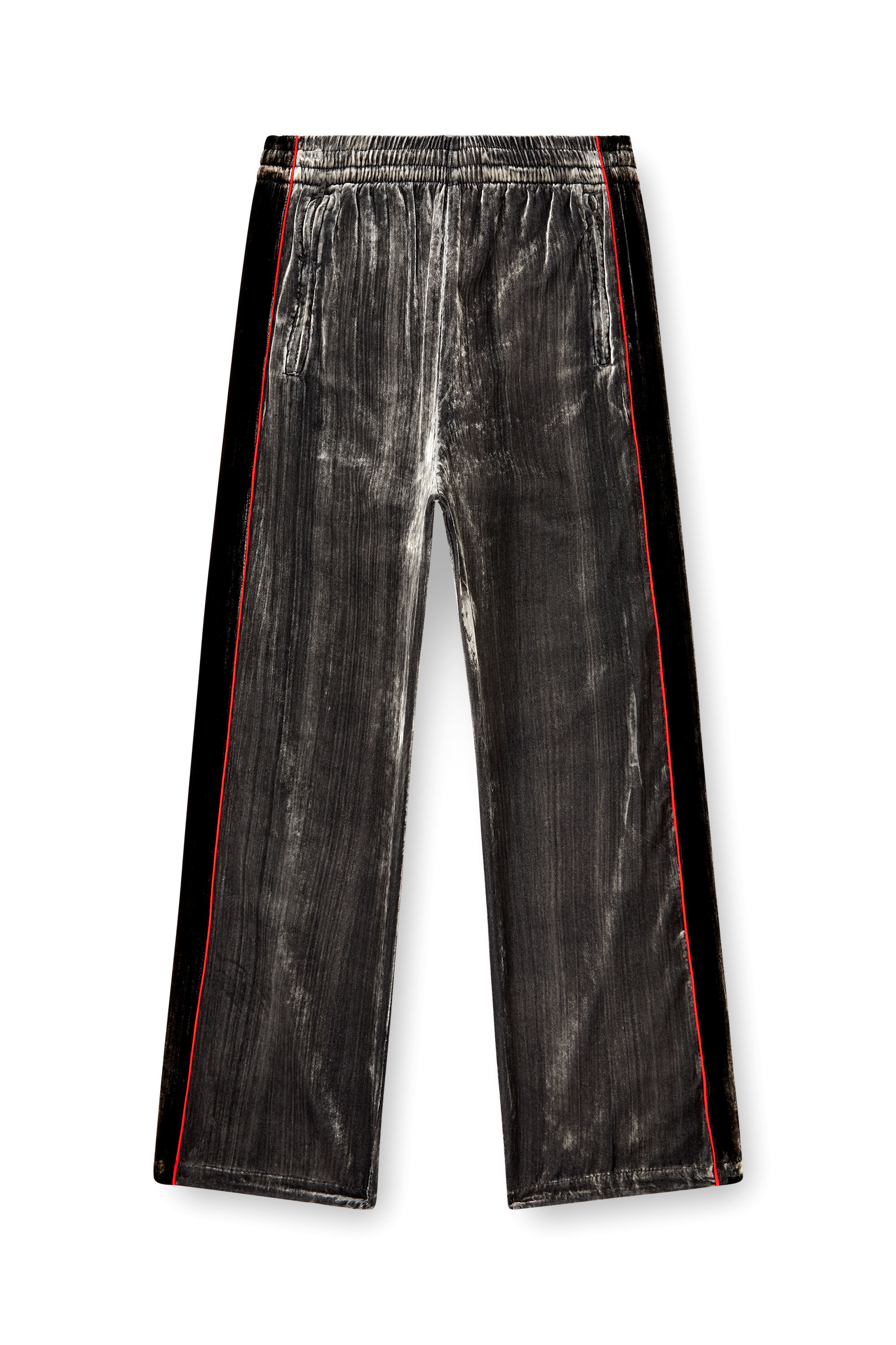 Diesel - P-HAY, Pantalones deportivos de terciopelo tratado Hombre in Gris - 2