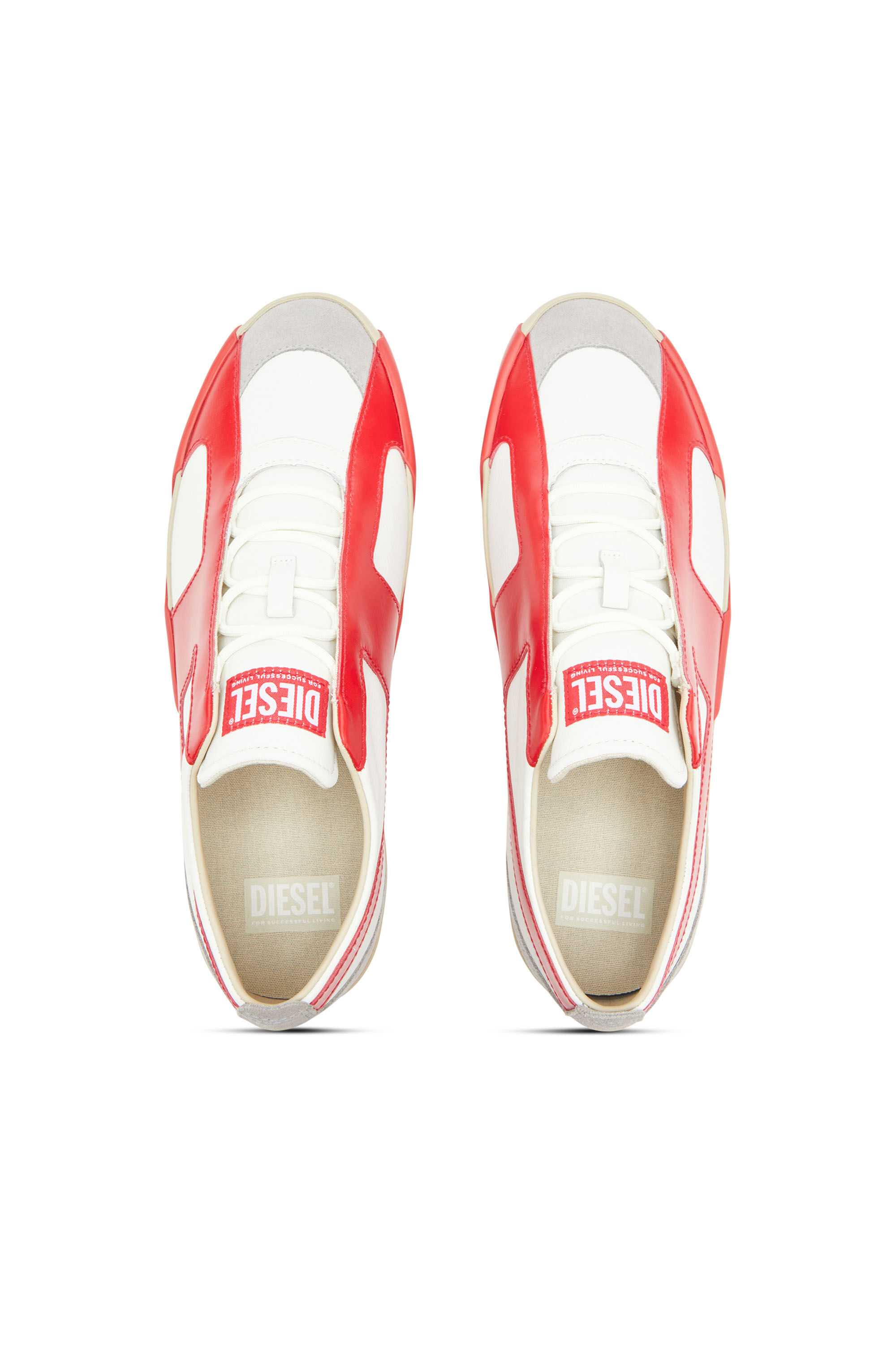 Diesel - S-SLANTE-D LOW, Deportivas de ante y cuero con logotipo D Hombre in ToBeDefined - 4