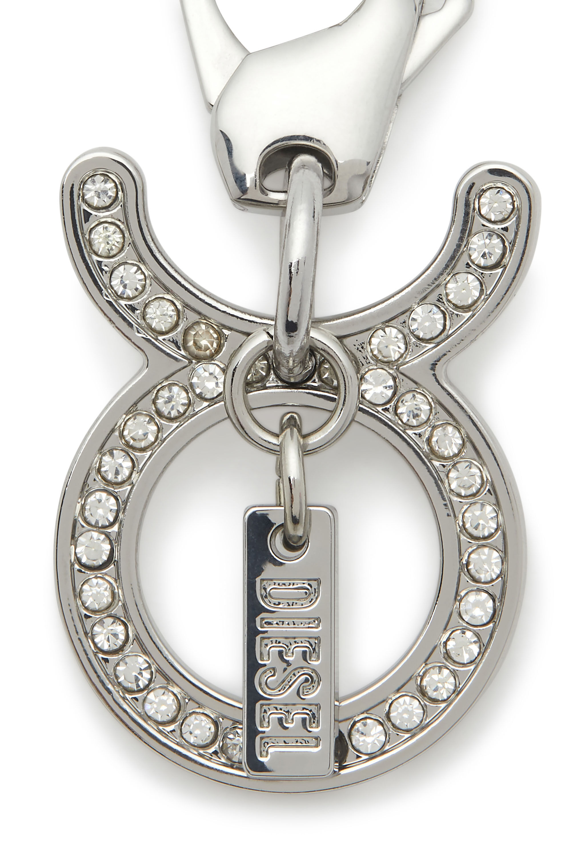 Diesel - CHARM TAURUS, Colgante de Tauro de metal con pedrería Unisex in Plateado - 2