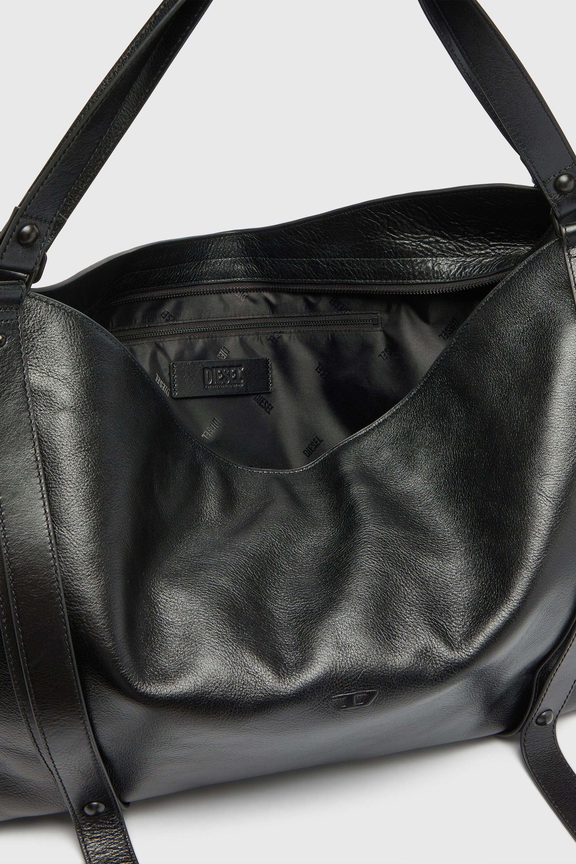 Diesel - D-ONE DUFFLE 48H, D-One-Bolso duffle de piel Unisex in Negro - 3