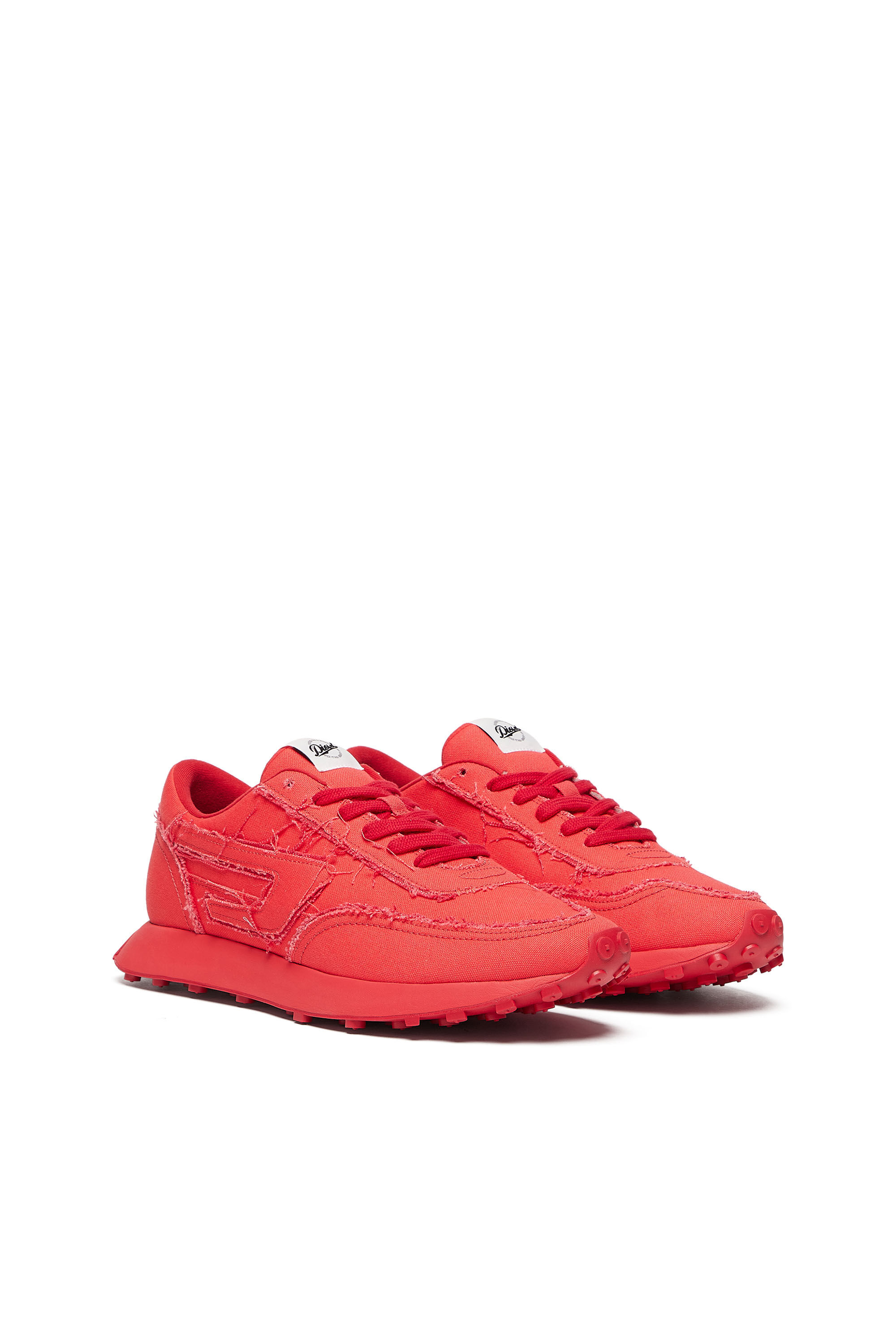 Diesel - S-RACER LC, S-Racer Lc - Zapatillas de lona con bordes deshilachados Hombre in Rojo - 2