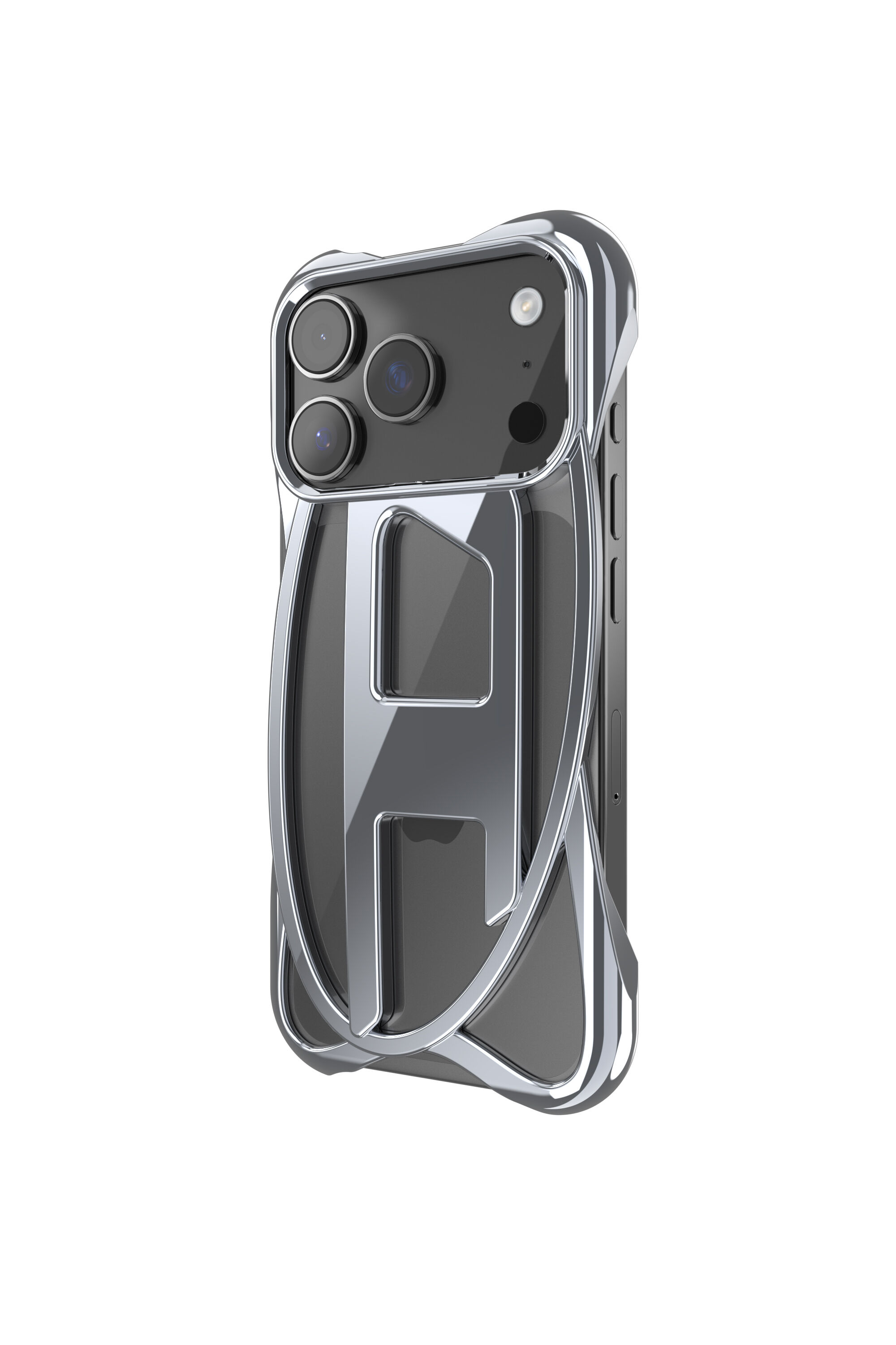 Diesel - 60445  D FRAME CASE, Unisex's Caged D glossy case for iPhone 17 Pro in Dark grey - 5