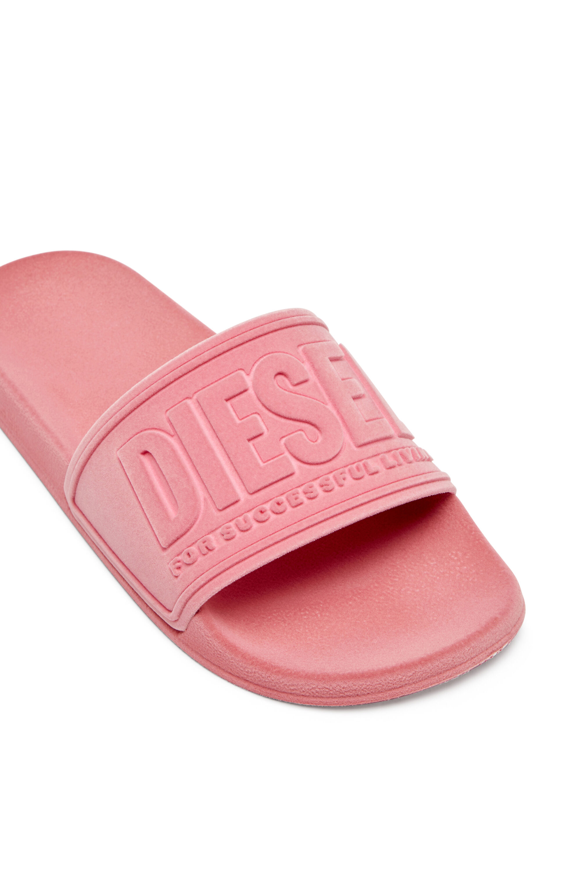 Diesel - SA-MAYEMI CC W, Sa-Mayemi-Sandalias de piscina con flocado aterciopelado Mujer in Rosa - 6