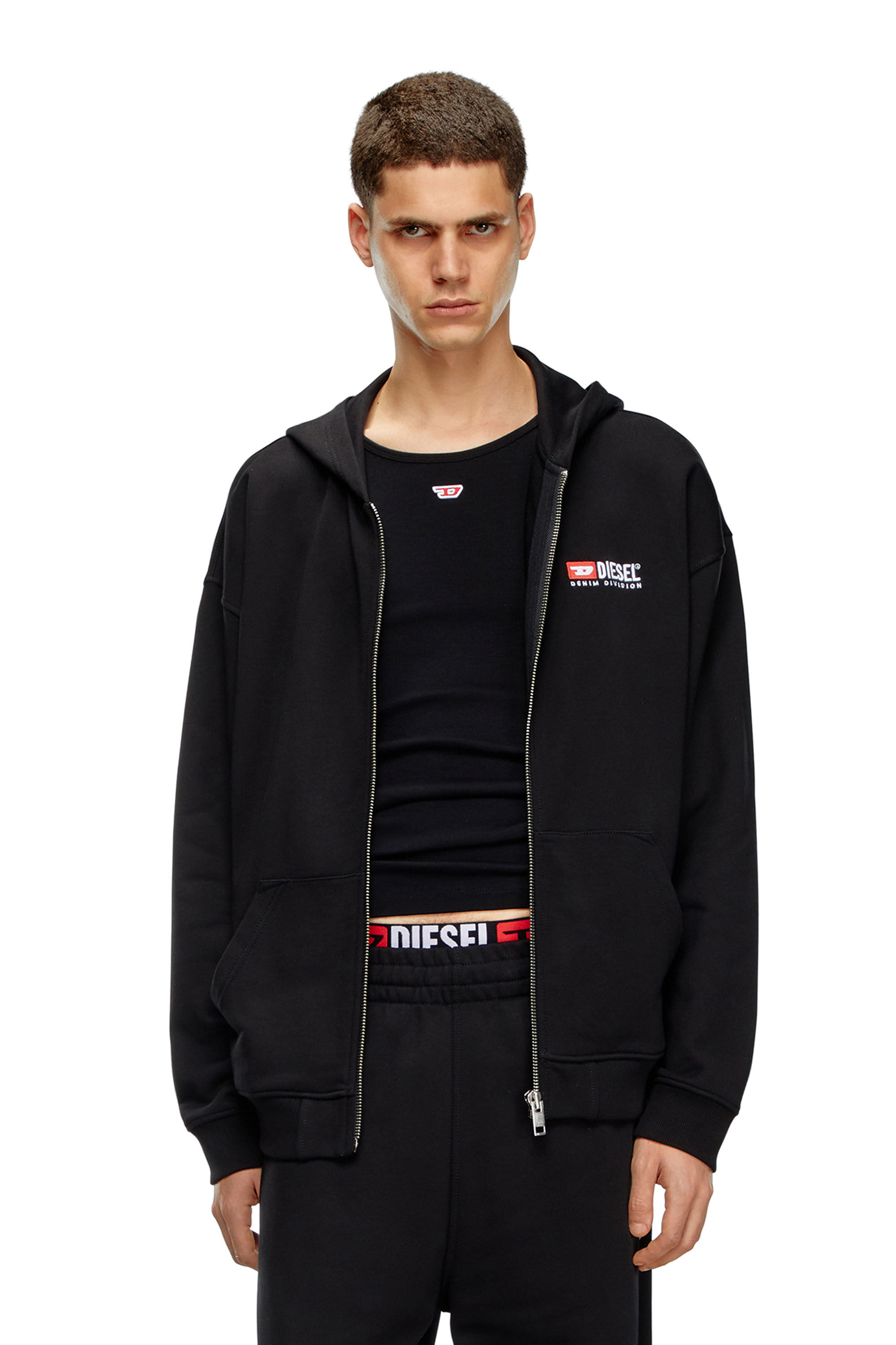 Diesel - S-BOXT-HOOD-ZIP-DIV, Negro - Image 3