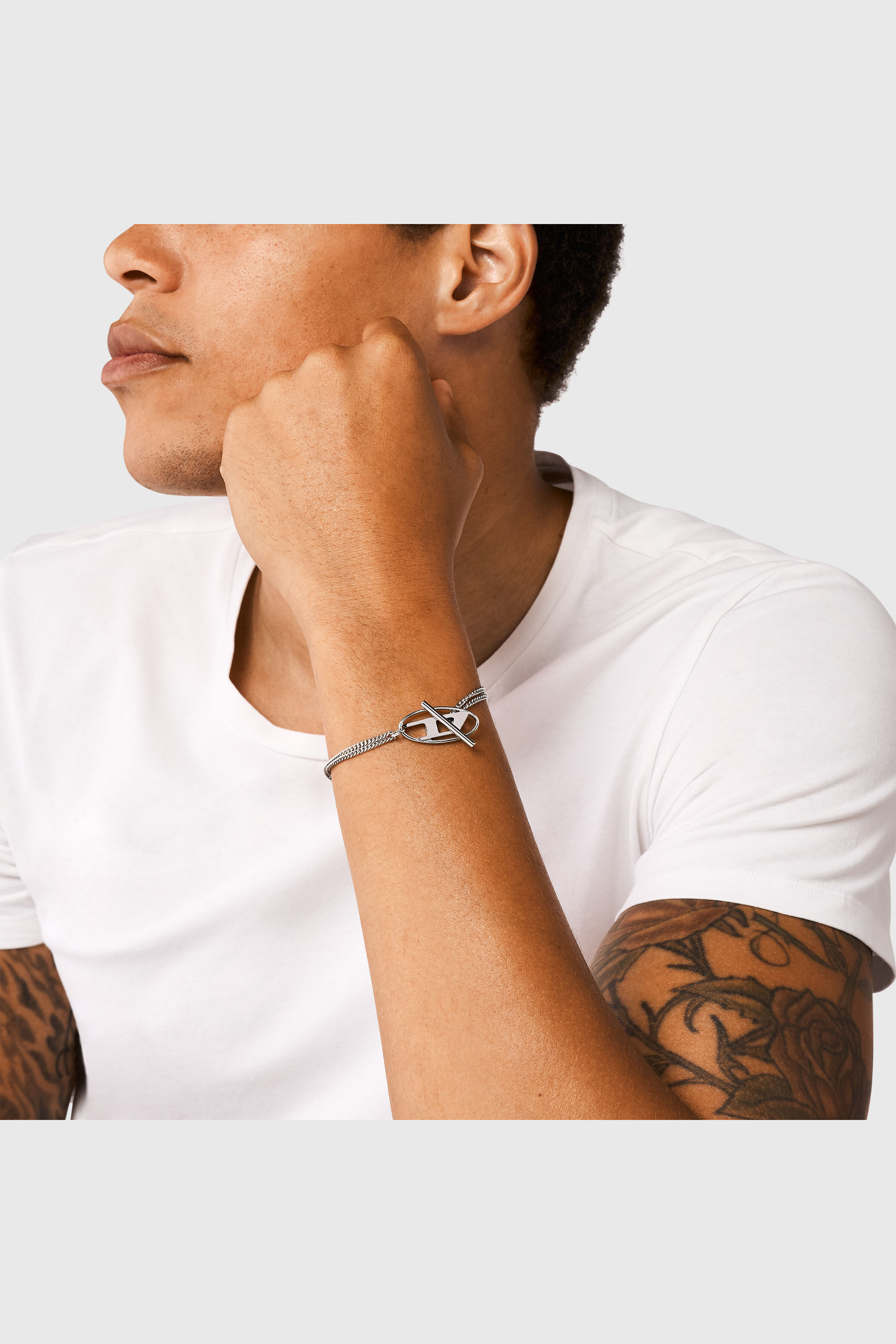Diesel - DX1535040, Unisex's Stainless Steel Chain Bracelet in Silver - 4