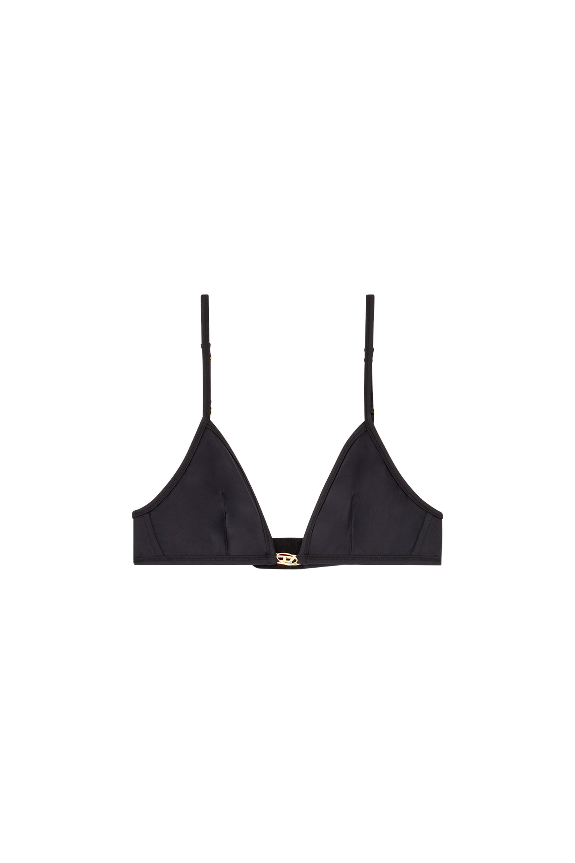 Diesel - LUNA-UTLT, Sujetador triangular de nailon con detalle Oval D Mujer in Negro - 2