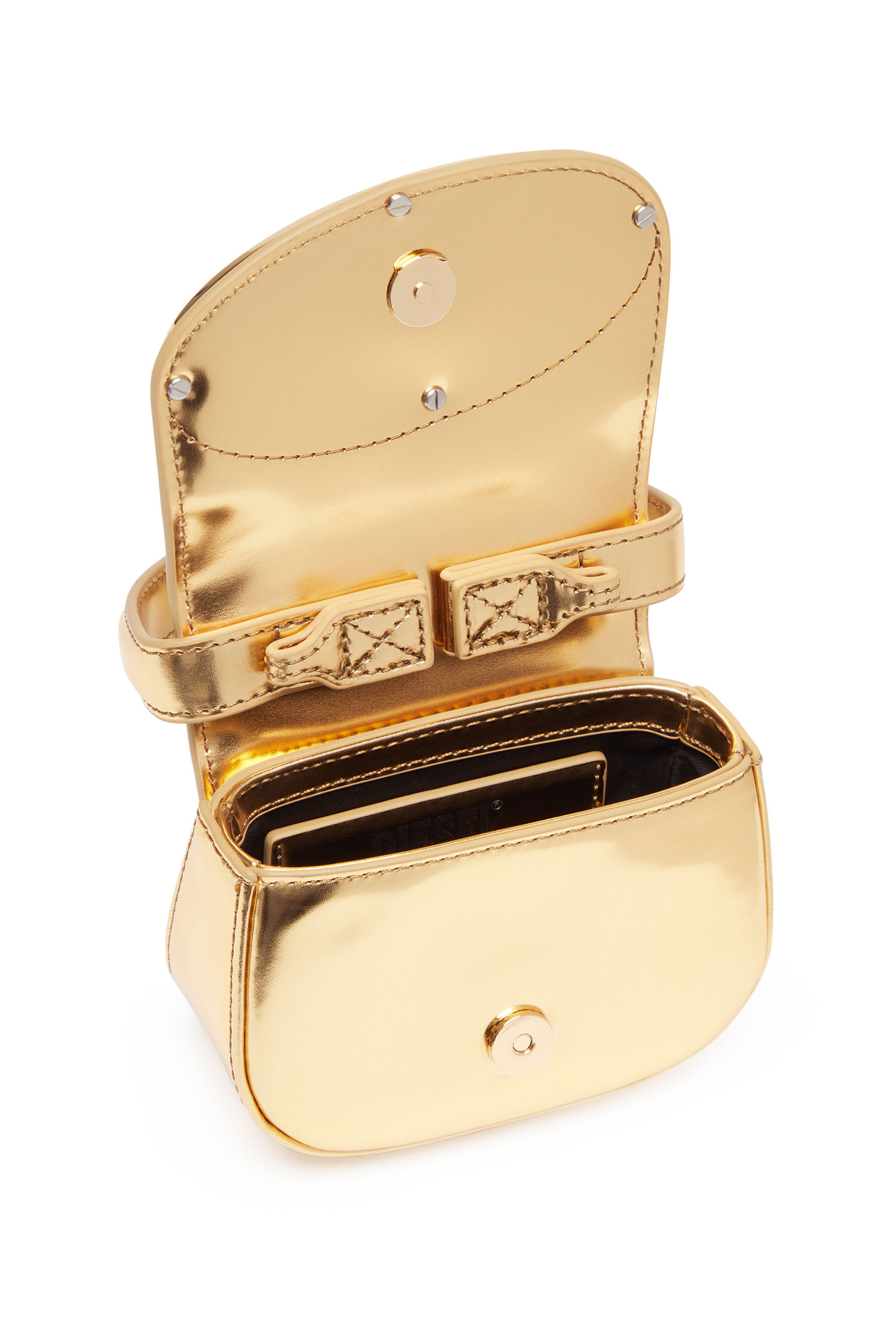 ★DIESEL★ 1DR XS S Shoulder Bag Gold X08957PS202T3023 X0895 1DR-XS-S Woman: Mini bag in mirrored leather | Diesel