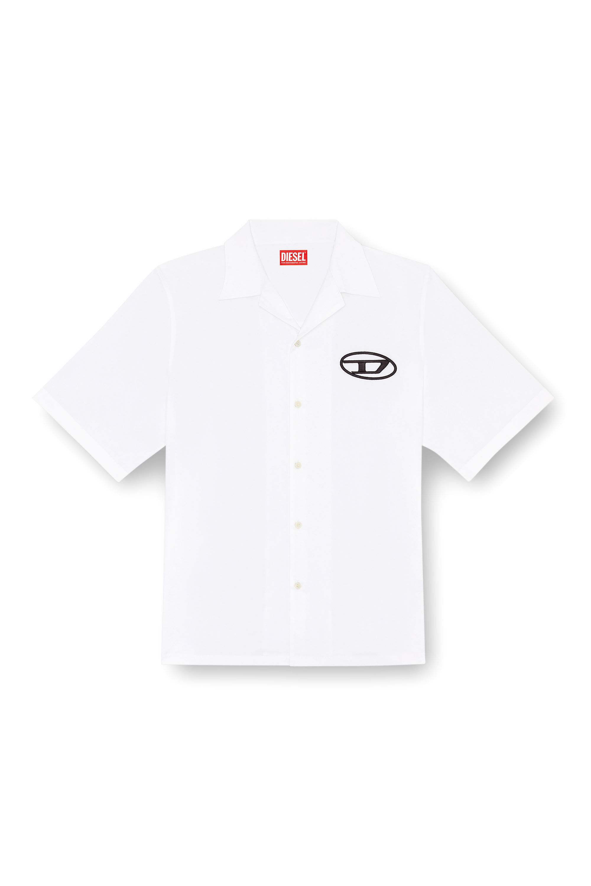 Diesel - S-MAC-C, Hombre Camisa de bolos con logotipo bordado in Blanco - Image 2