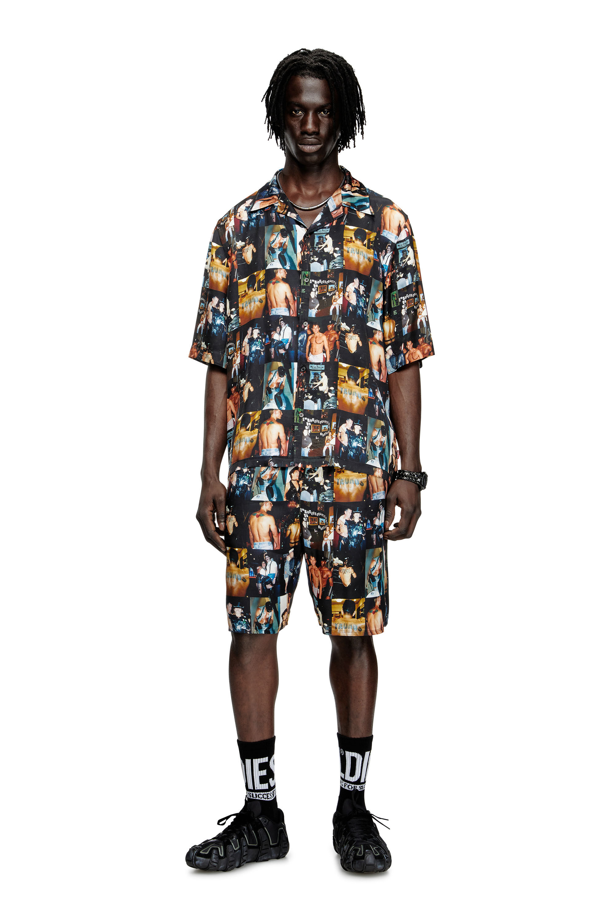 Diesel - PR-S-MEC-TOM25, Camisa de bolos con estampados gráficos Unisex in Negro - 1