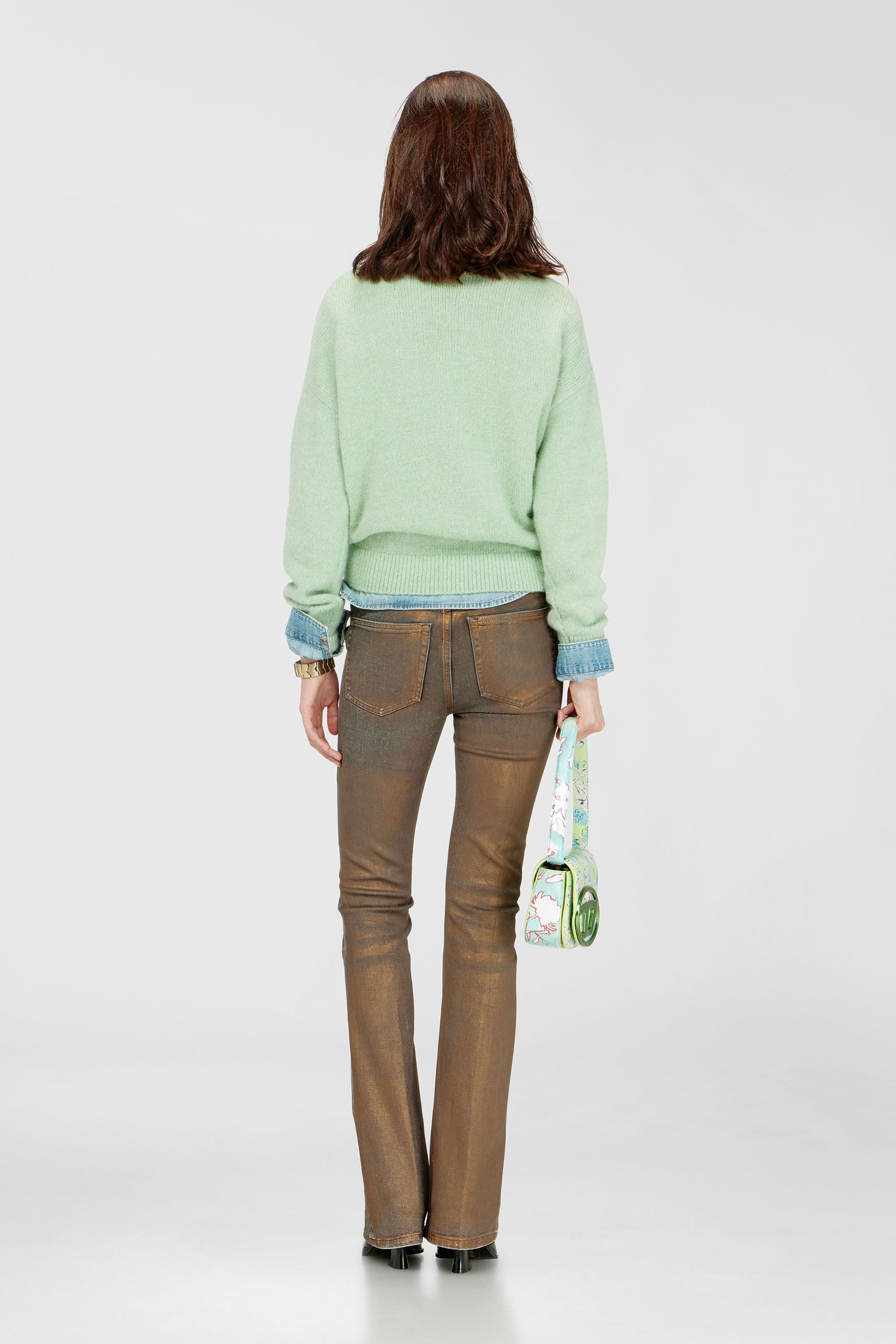 Diesel - Bootcut Jeans 1969 D-Ebbey 09Q38 Mujer, Marr&oacute;n - 3