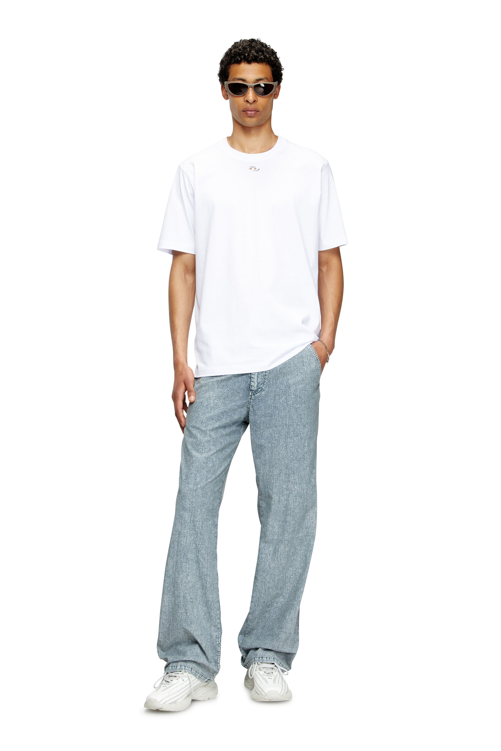 Diesel - T-ADJUST-MAREY, Camiseta con recorte Oval D Hombre in Blanco - 1