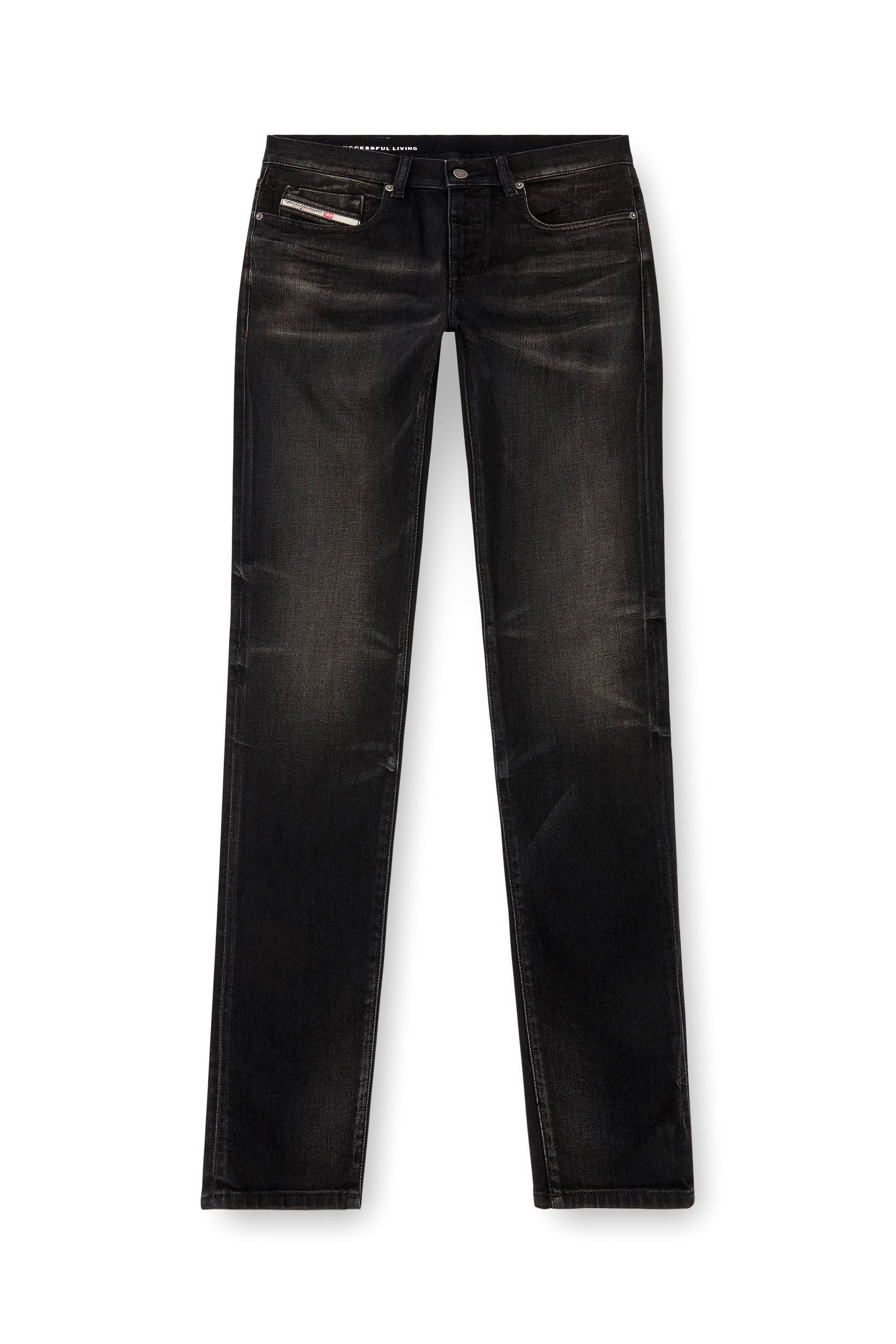 Diesel - Slim Jeans 2019 D-Strukt 09J53, Hombre Slim Jeans - 2019 D-Strukt in Negro - Image 2