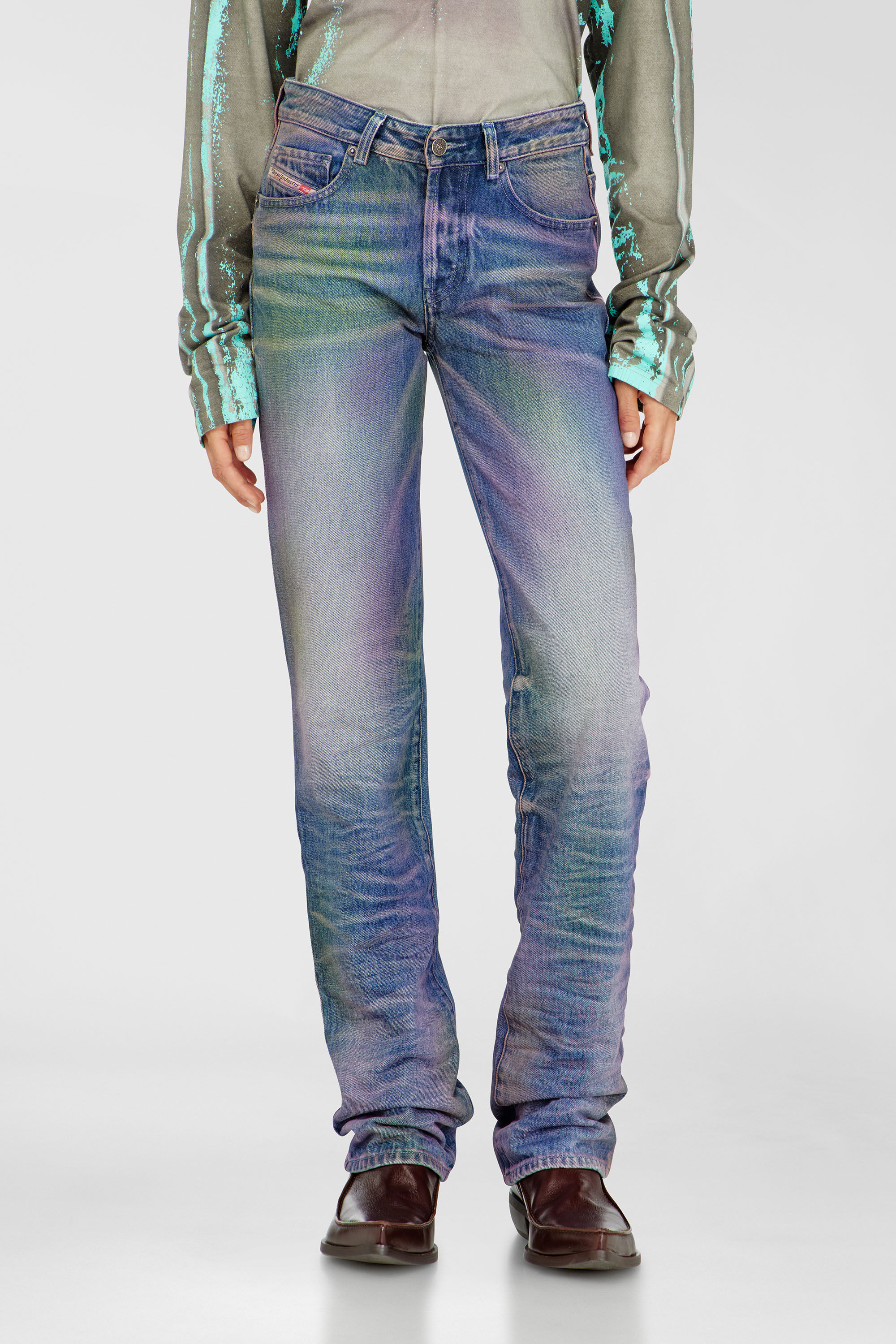 Diesel - Regular Jeans D-Lie 007FW Mujer, Multicolor/Azul - 4