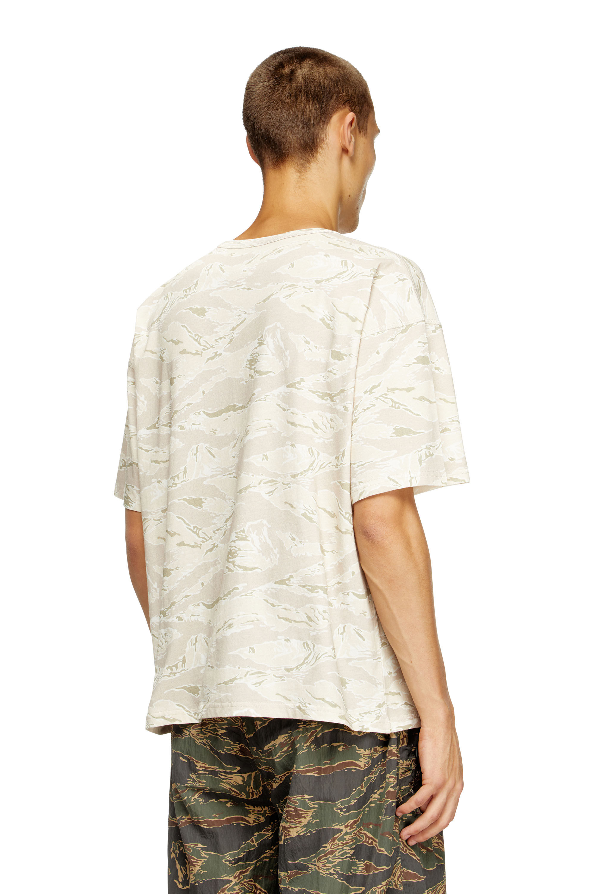Diesel - T-BOXT-T14, Camiseta de camuflaje con estampado de águila Hombre in Marrón - 3