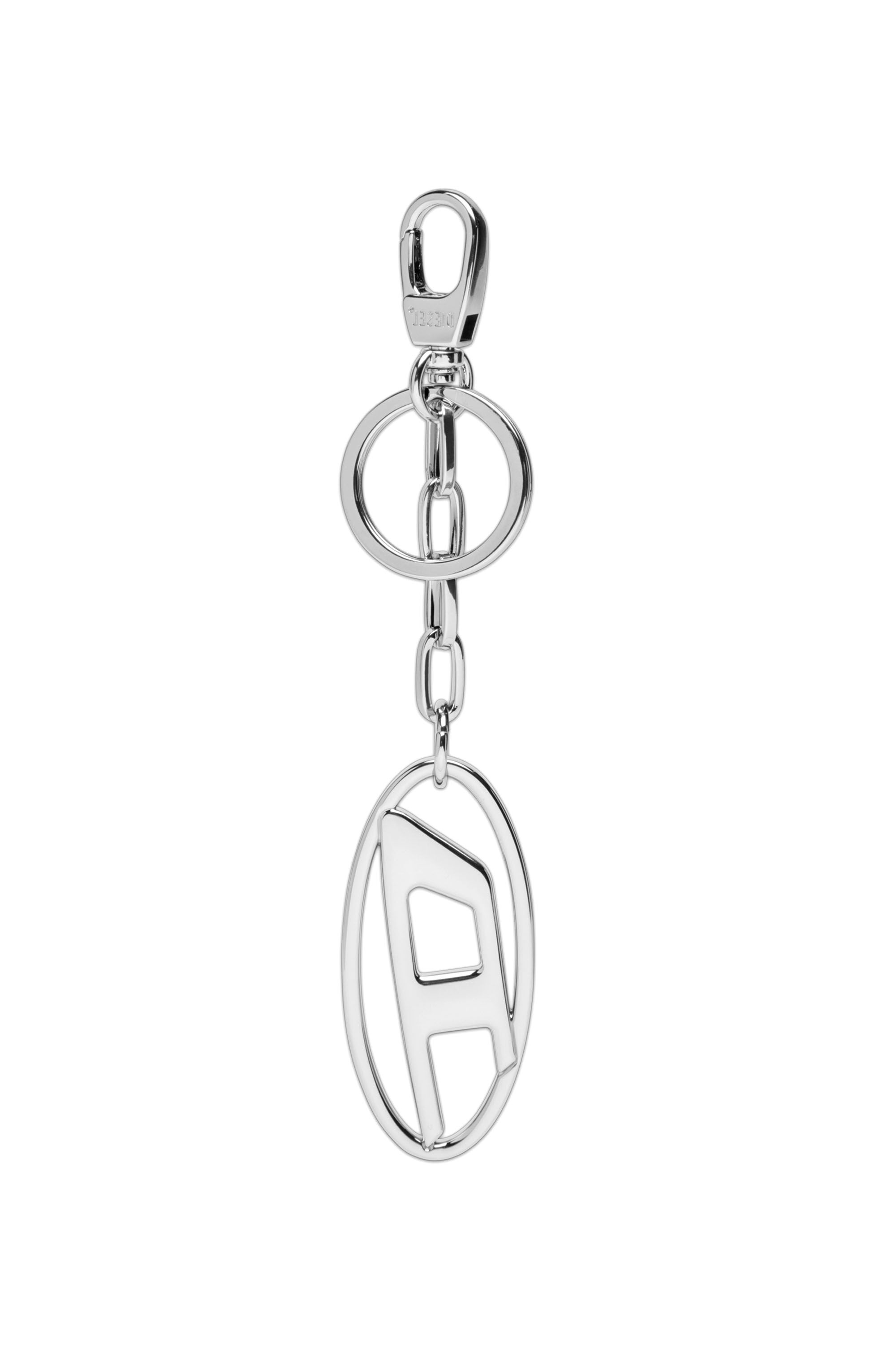 Diesel - HOLY-C, Llavero metálico con placa del logotipo Unisex in Plateado - 1