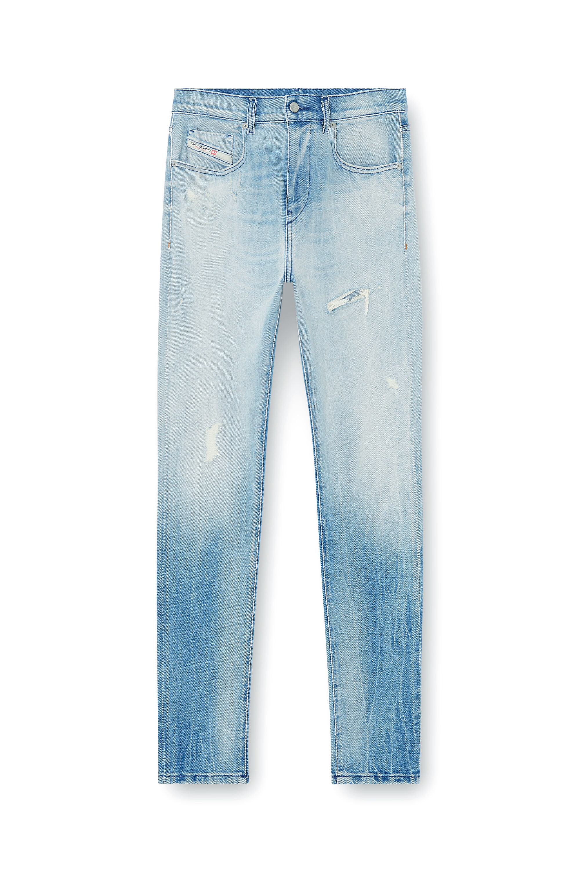 Diesel - Slim Jeans 2019 D-Strukt 09N38 Hombre, Azul Claro - 4