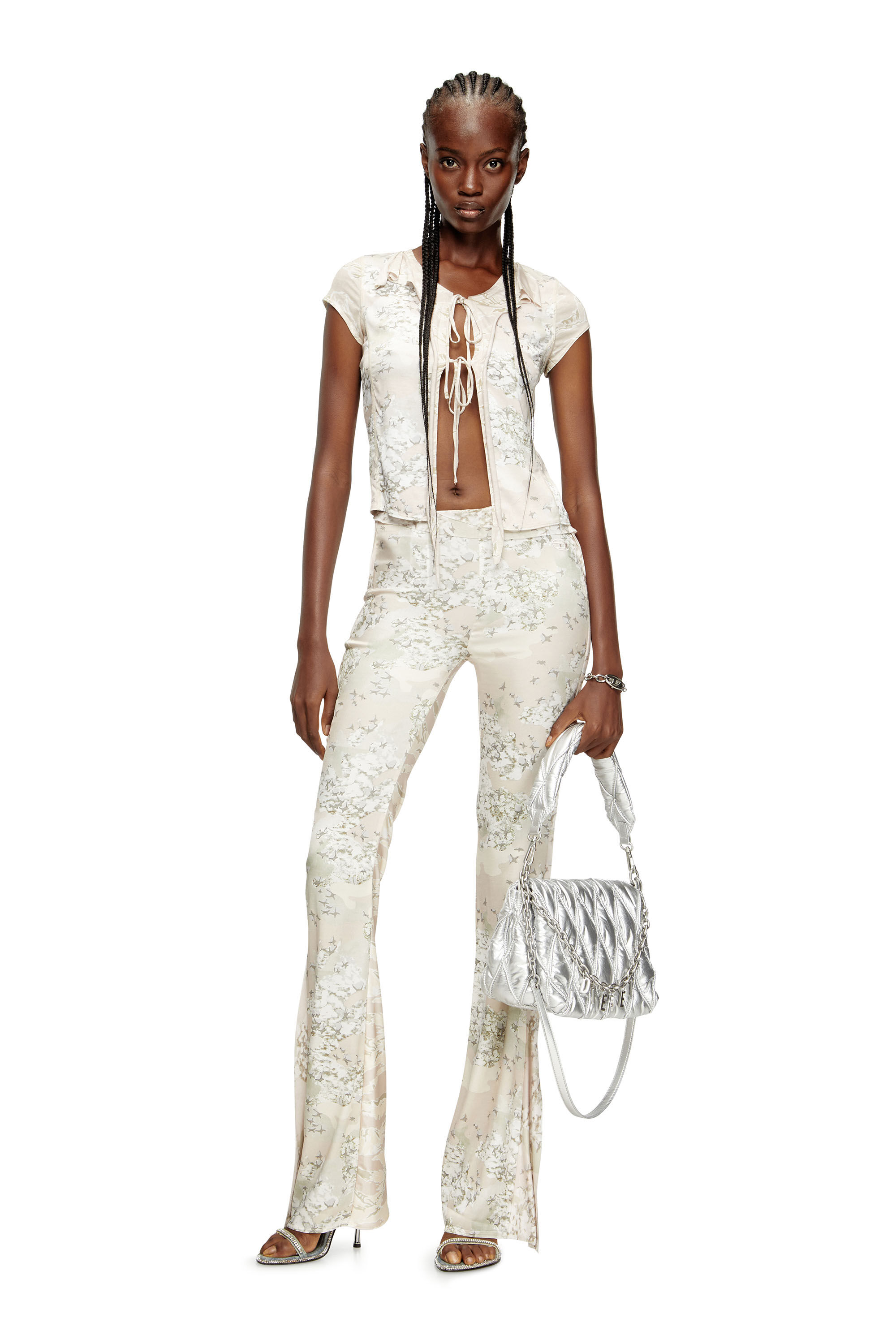 Diesel - P-AFFAL, Pantalones Jazz con mezcla de estampados de camuflaje Mujer in Beige - 1