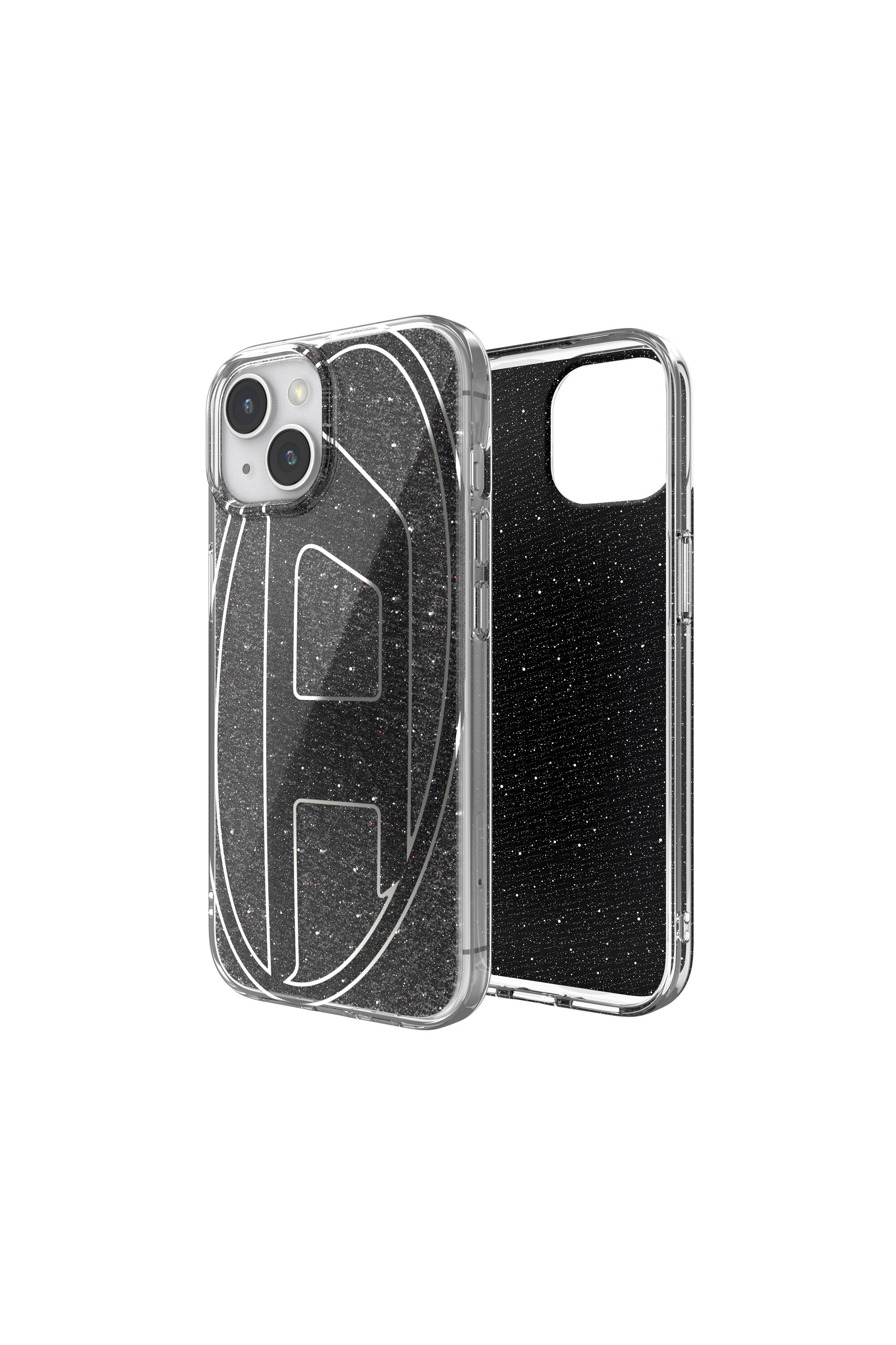 Diesel - 60023 AOP CASE, Funda glitter por iP 15 Unisex in Negro - 1