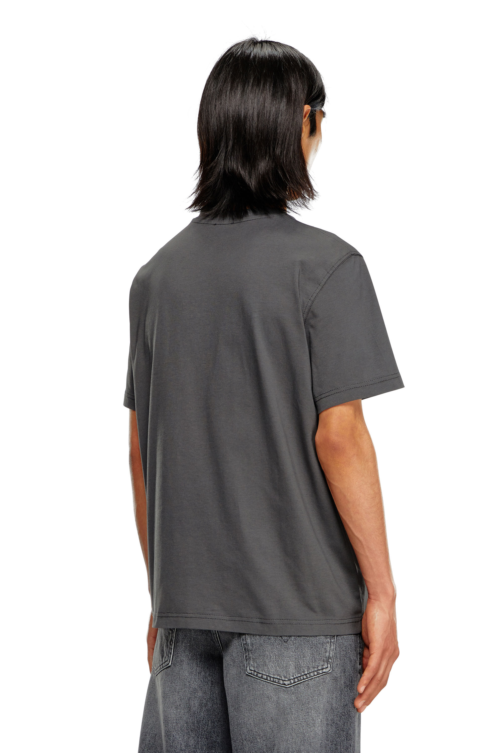 Diesel - T-ADJUST-Q7, Hombre Camiseta con logotipo Diesel borroso in Gris - Image 4