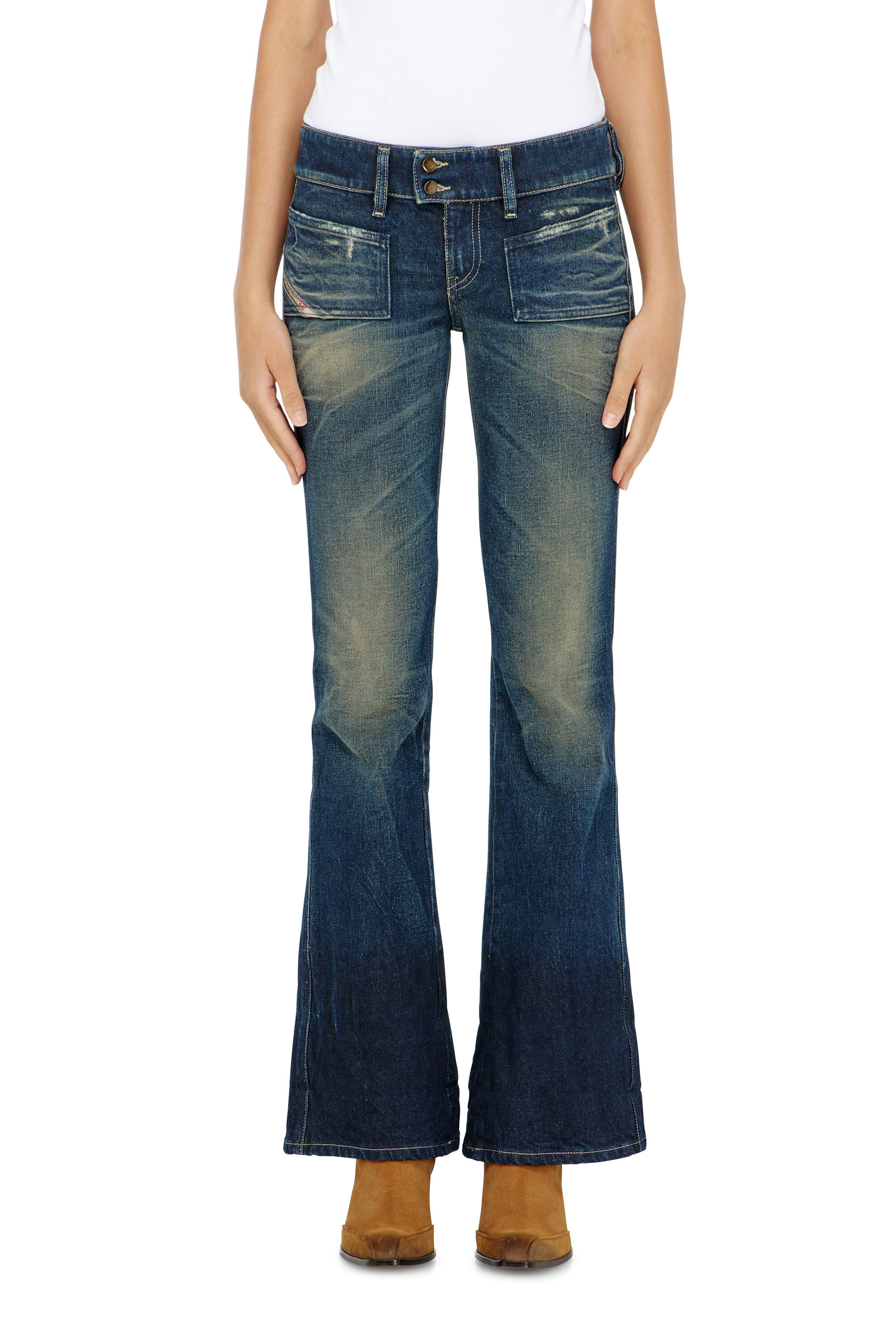 Diesel - Bootcut Jeans D-Hush 007EH Mujer, Azul Oscuro - 4