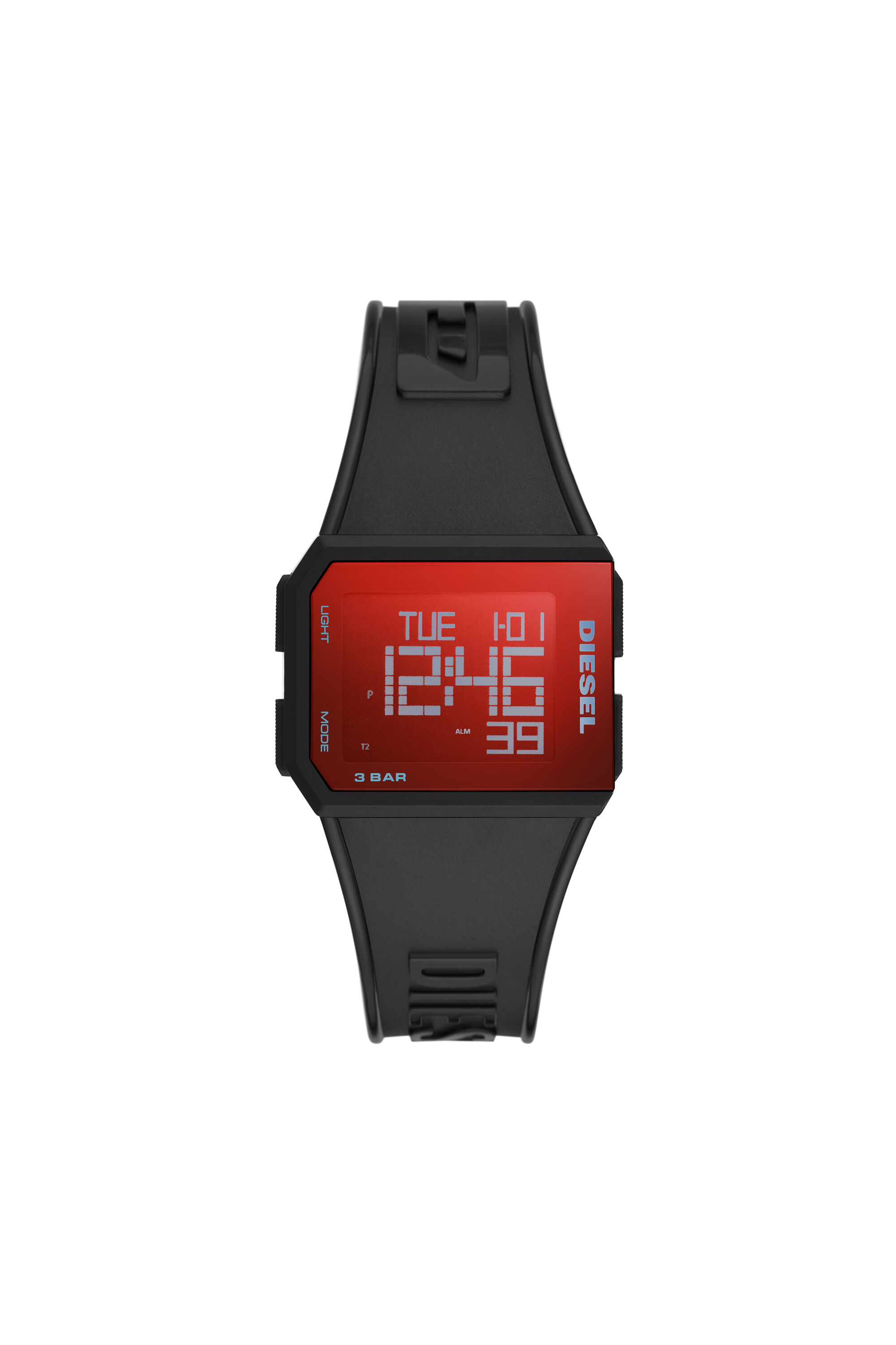 DZ1971 Women s black digital watch with rectangular dial Diesel