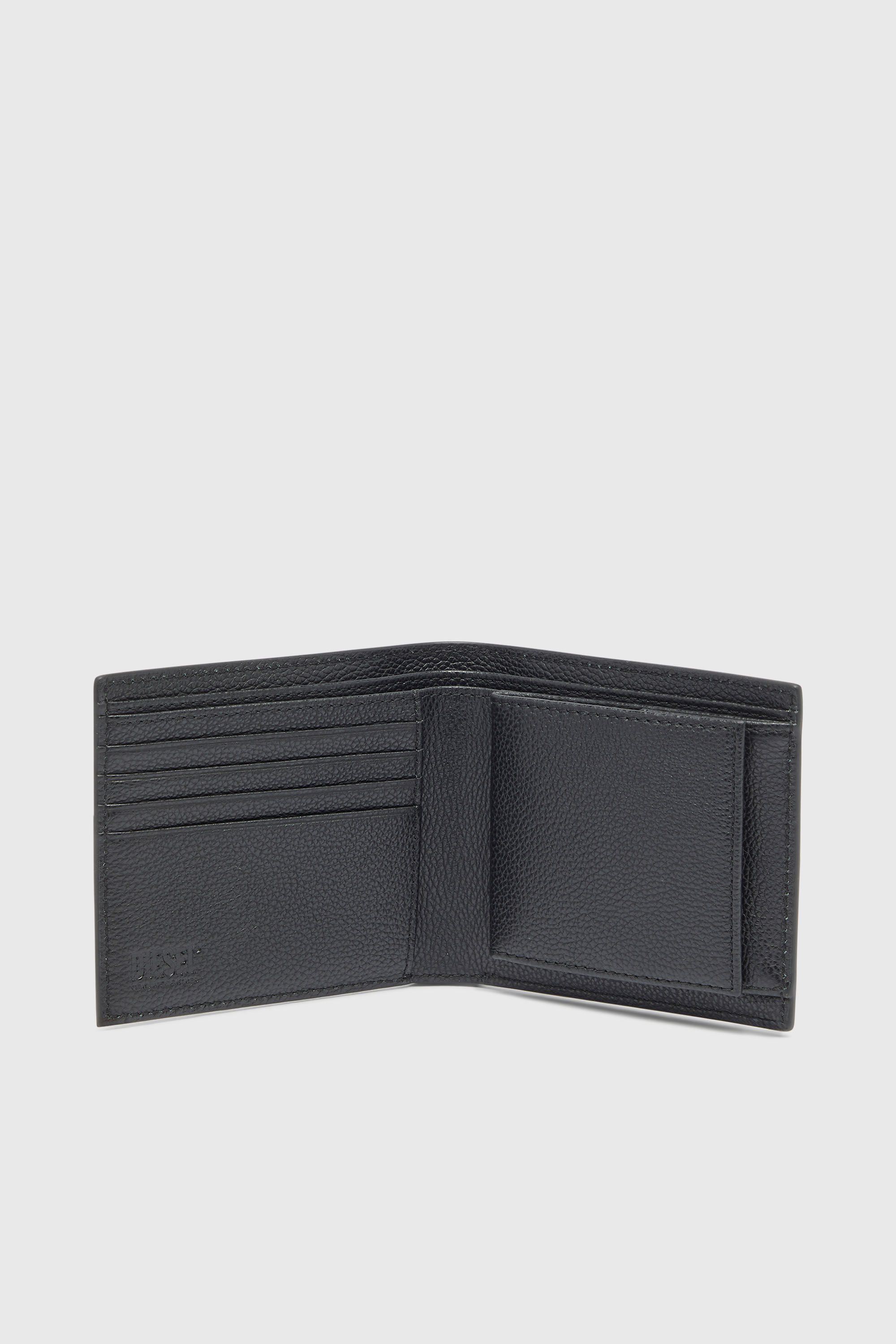 Diesel - 1DR 2.0 BI-FOLD COIN 3D, Cartera bifold de piel granulada Hombre in Negro - 3