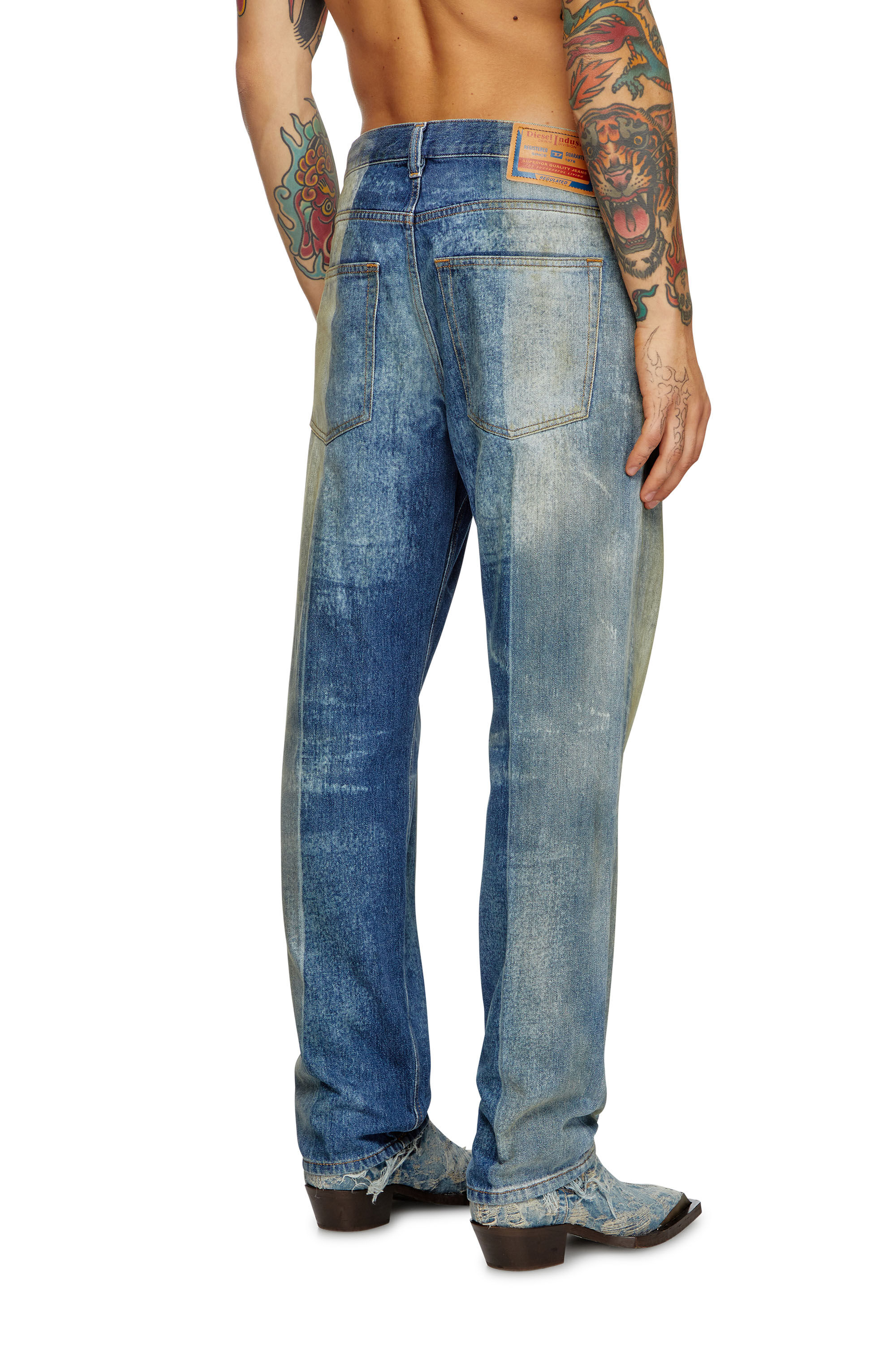 Diesel - Straight Jeans 2010 D-Macs 09L04 Hombre, Azul medio - 4