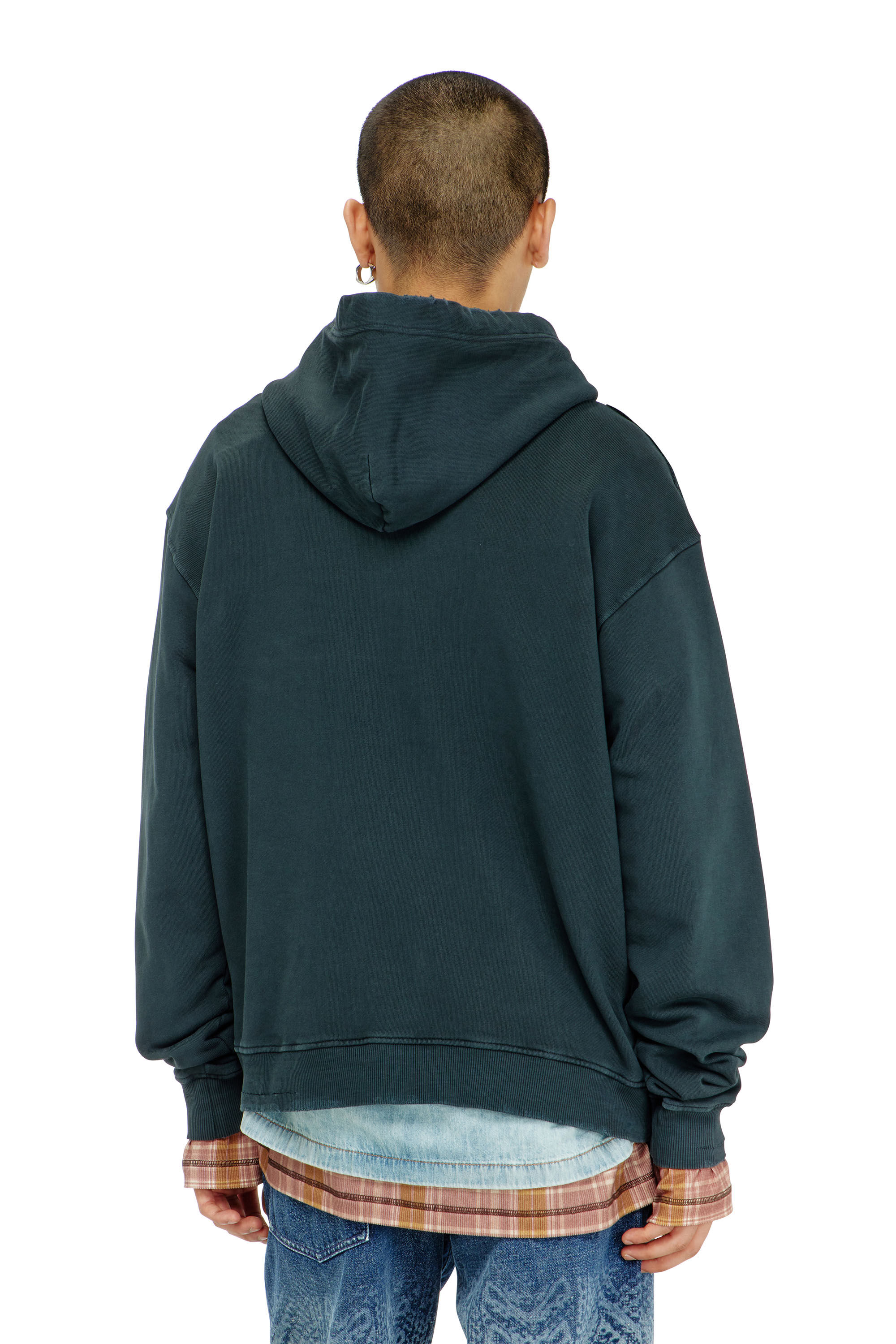 Diesel - S-NORM-HOOD-CRYSTALS, Sudadera con rotos y detalles de cristal Hombre in ToBeDefined - 3
