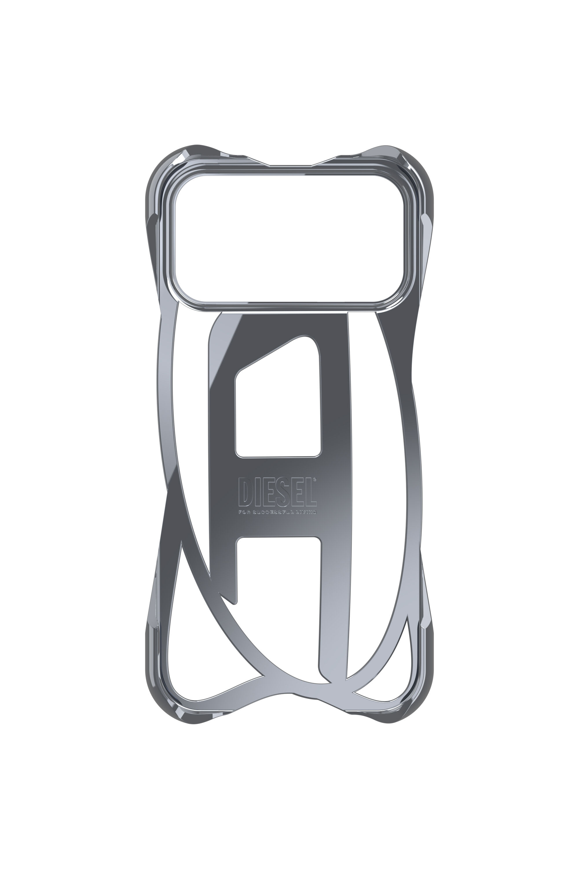 Funda brillante Caged D para iPhone 17 Pro Max Mujer | Gris | Diesel