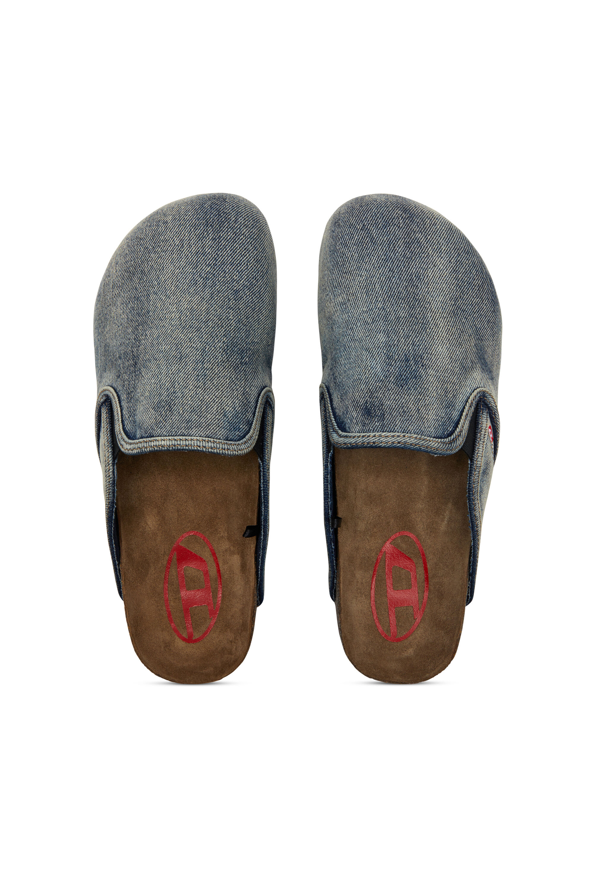 Diesel - D-WOODSTOCK SLIP-ON, D-Woodstock-Zapatos planos sin talón en cuero napa Hombre in Azul marino - 4