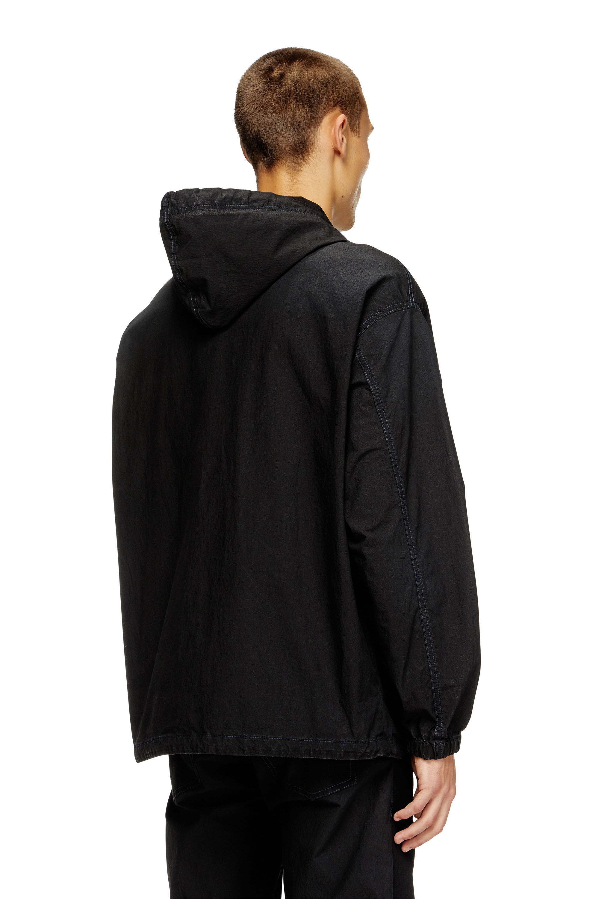 Diesel - D-WYNNY JOGG, Chaqueta de tejido técnico JoggJeans con capucha Hombre in Negro - 3
