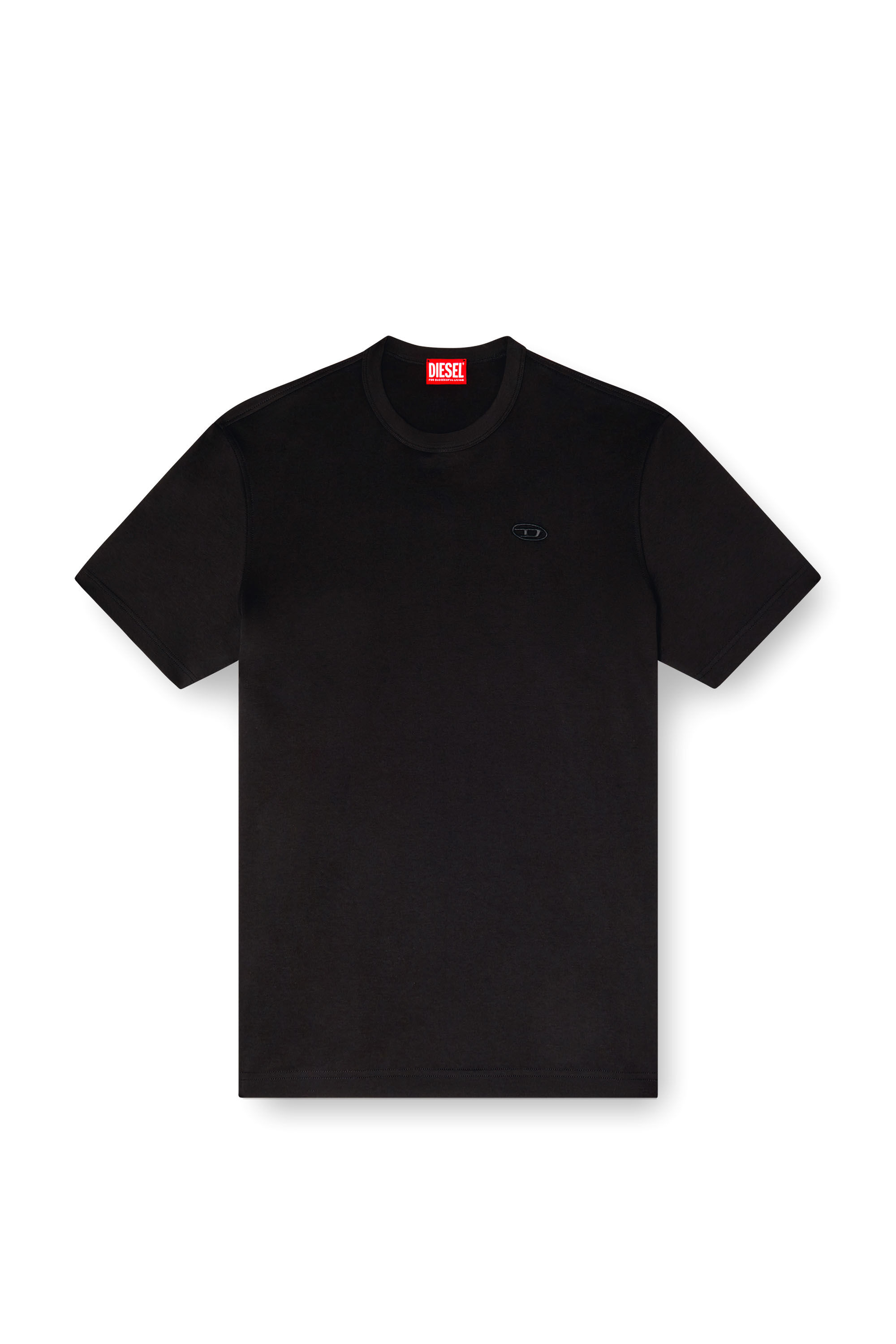 Diesel - T-ADJUST-SLITS-R17, Camiseta con bordado de logotipo a tono Hombre in Negro - 2