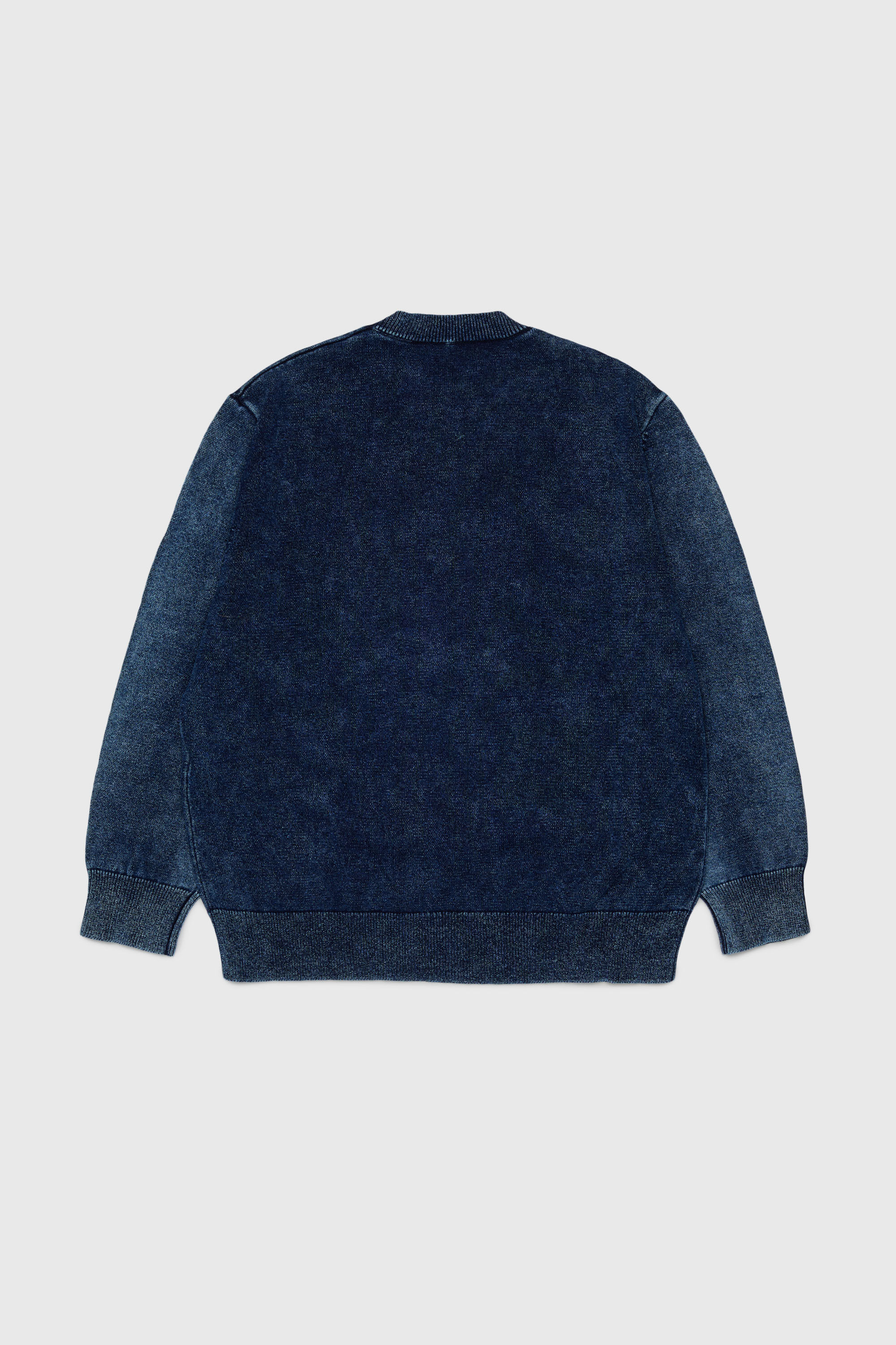 Diesel - KFINNIC OVER, Jersey efecto denim con motivo de f&eacute;nix Hombre in Azul marino - 2