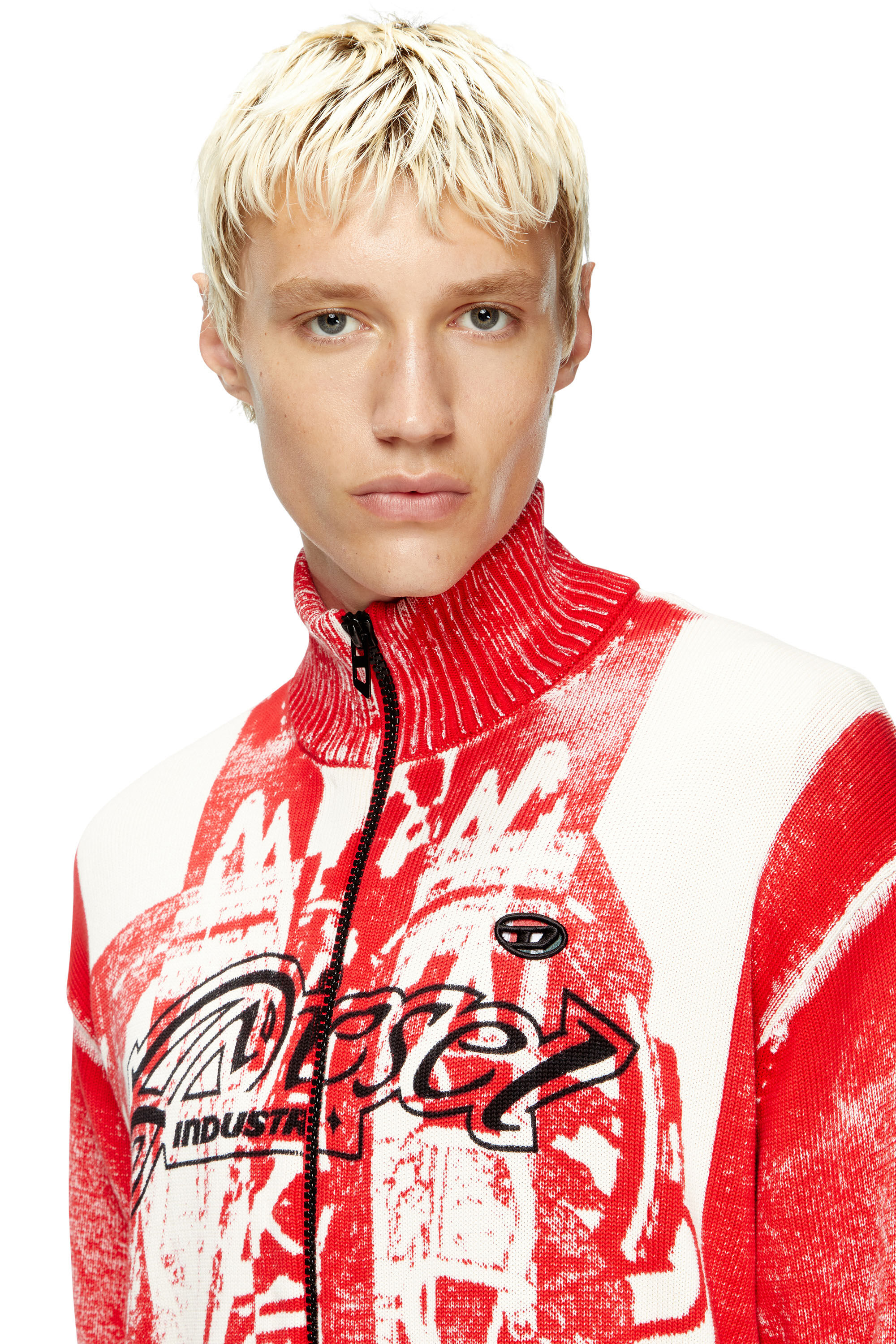 Diesel - K-OLIBA-JKT, Cárdigan con cremallera y estampado interior de rayas Hombre in Multicolor - 5