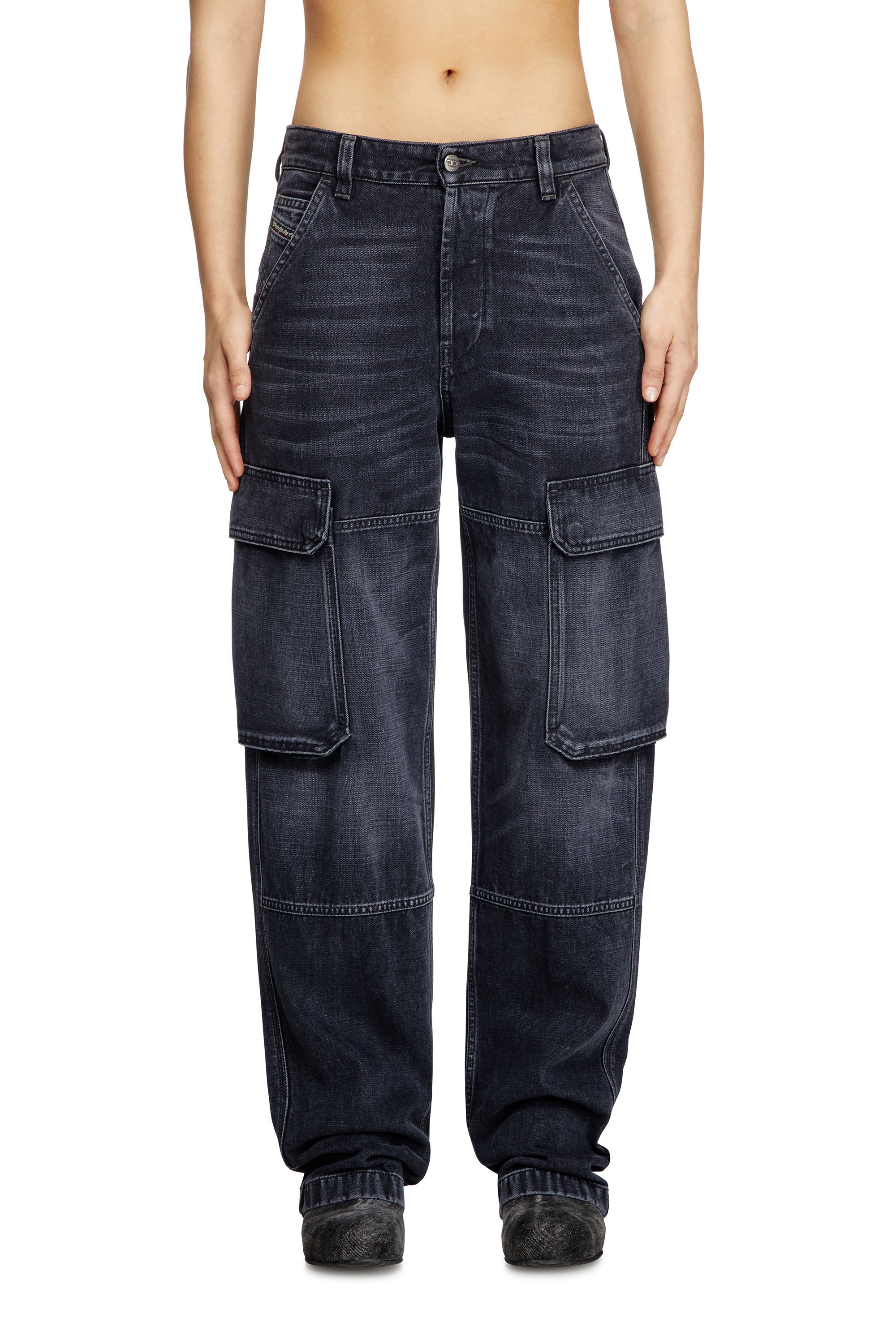 Diesel - Regular Jeans D-Pot 007Z9 Mujer, Negro/Gris oscuro - 3
