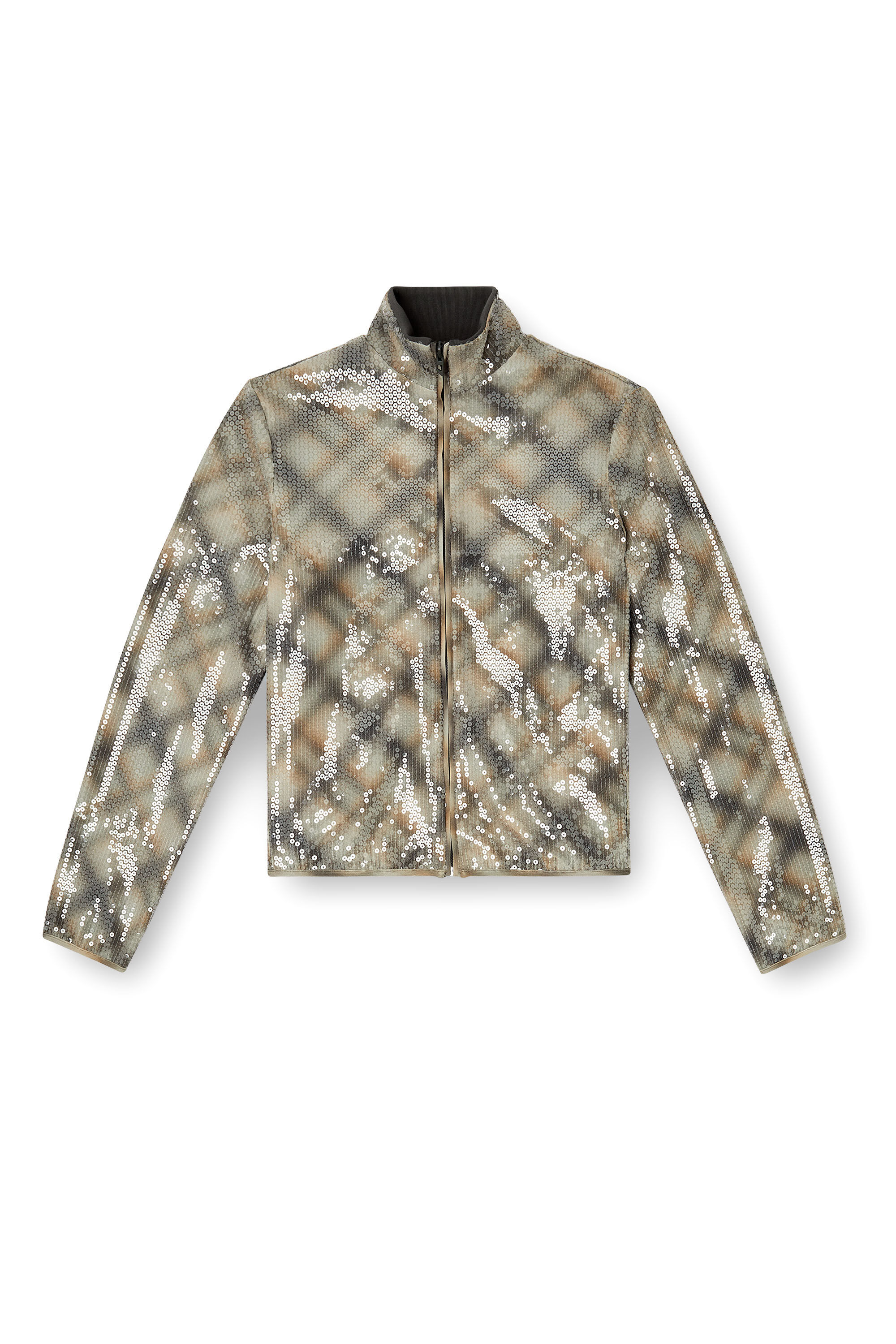 Diesel - F-EREQUINS, Jersey de lentejuelas con diseño de cuadros Mujer in Multicolor - 2