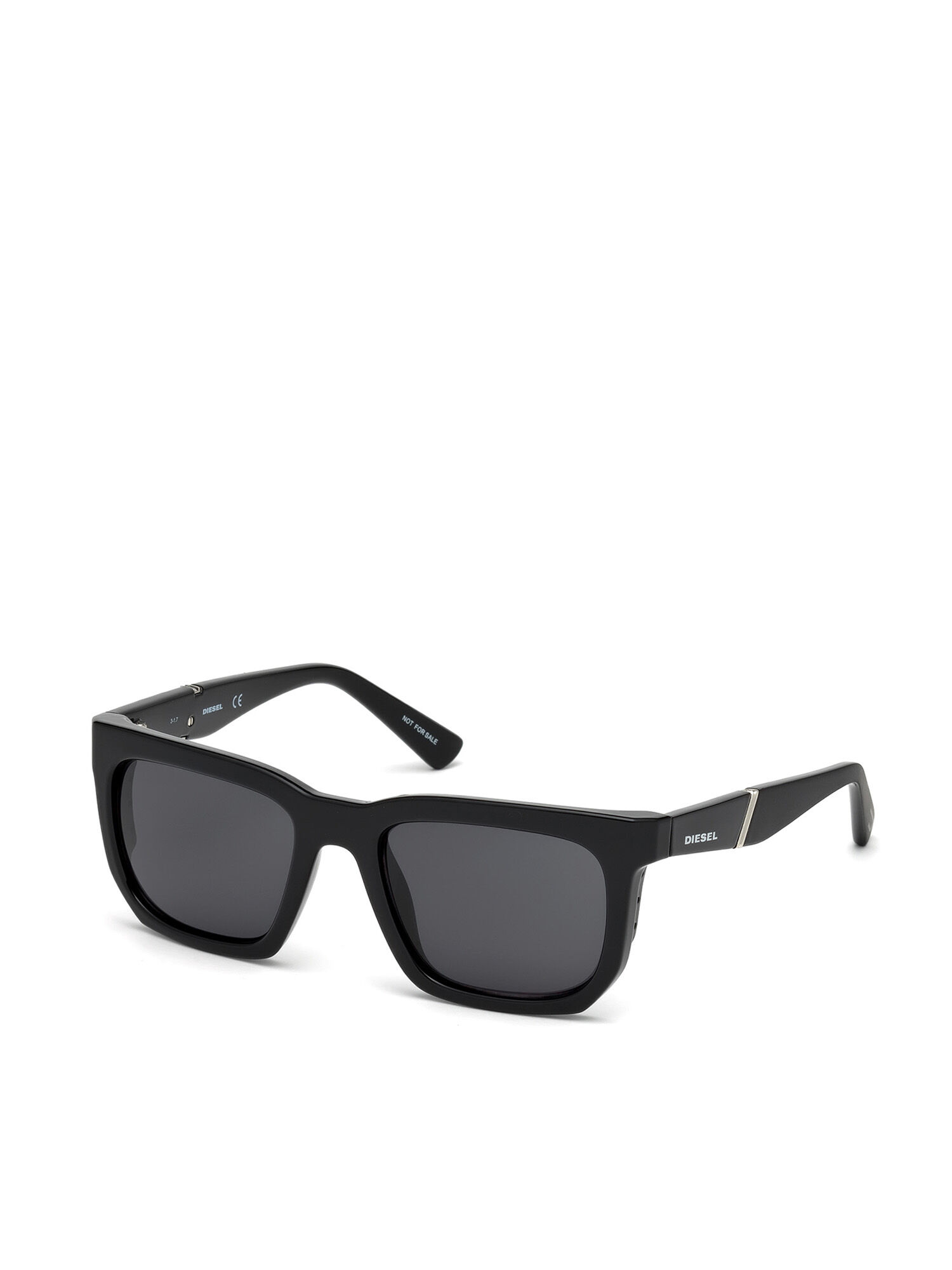 Diesel - DL0254, Gafas de montura cuadrada con pequeños protectores laterales Hombre in Negro - 5
