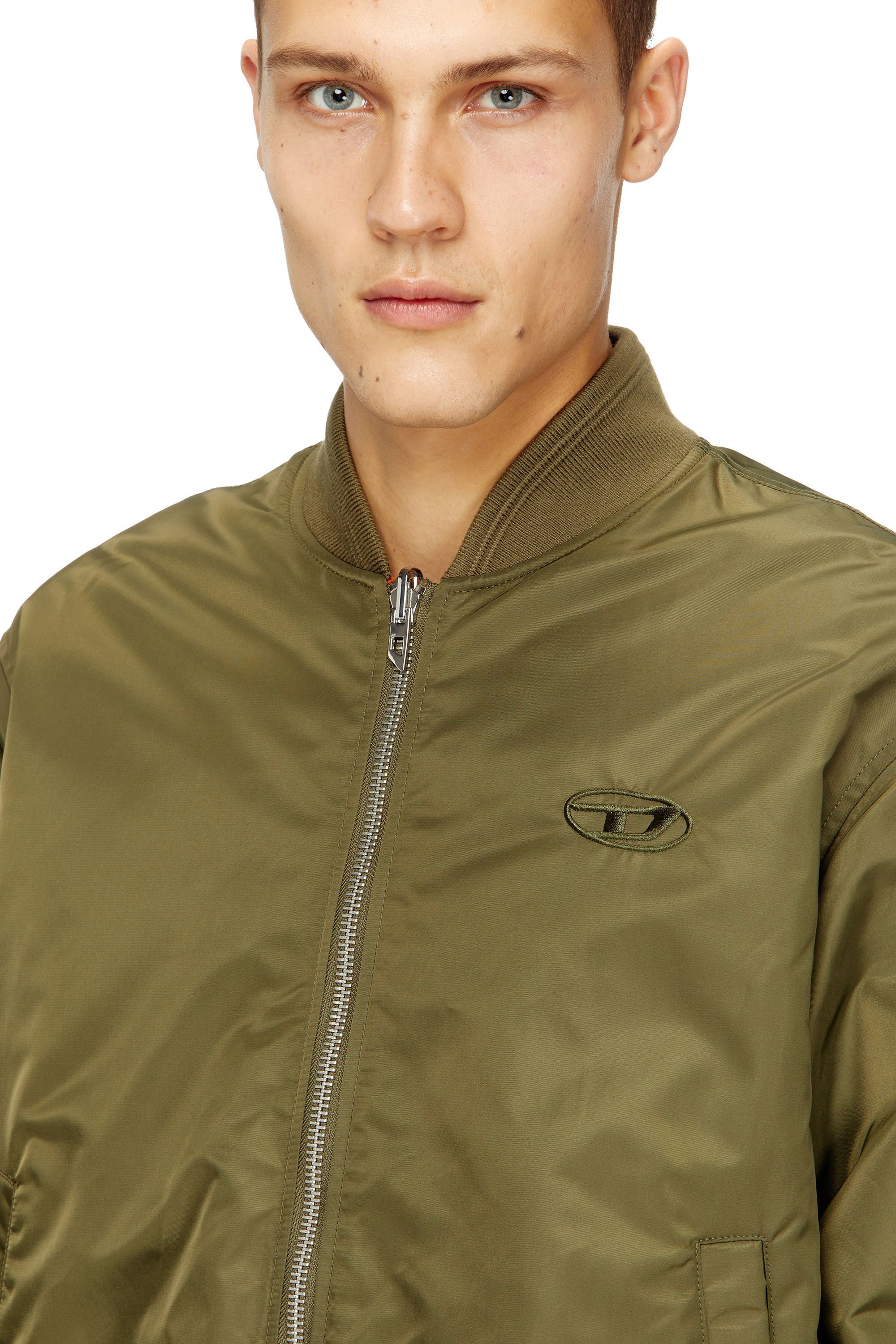 Diesel - W-TYPE-D1, Chaqueta bomber acolchada con bordado Oval D Hombre in Multicolor - 5