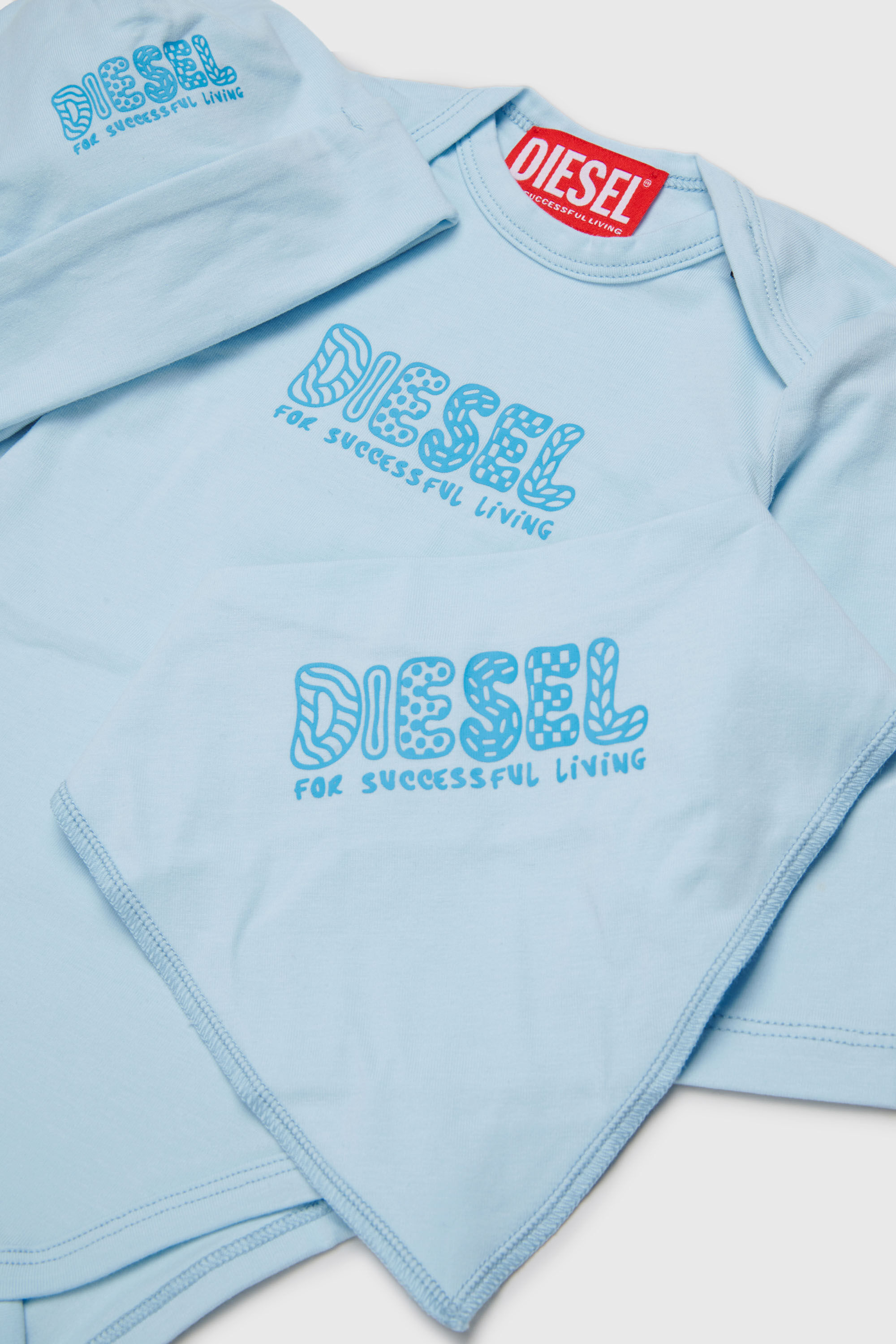 Diesel - UBBYBOX-NB, Conjunto para reci&eacute;n nacido con estampado doodle-logo Unisex in Azul marino - 3