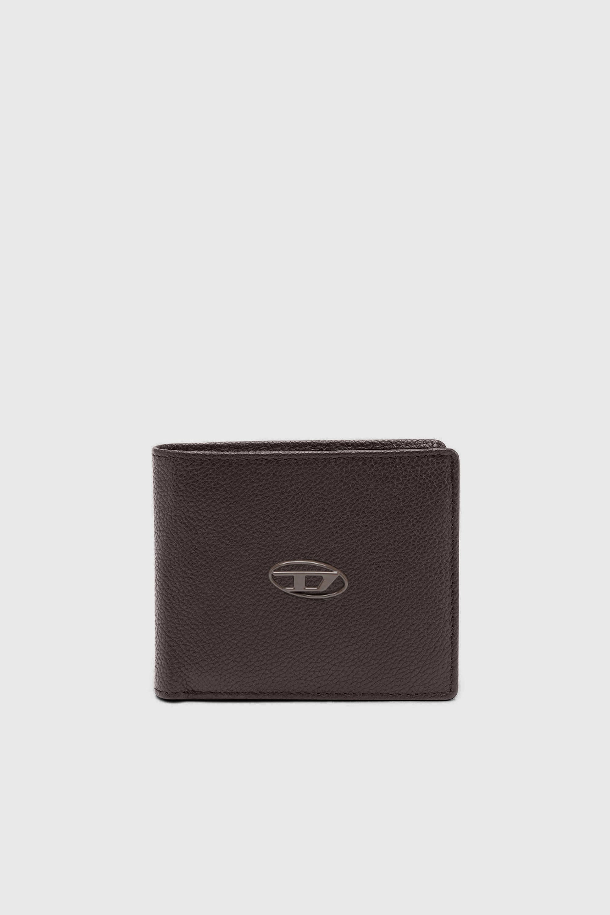 Diesel - BI FOLD COIN S, Cartera de cuero granulado que se pliega por la mitad Hombre in Marr&oacute;n - 1