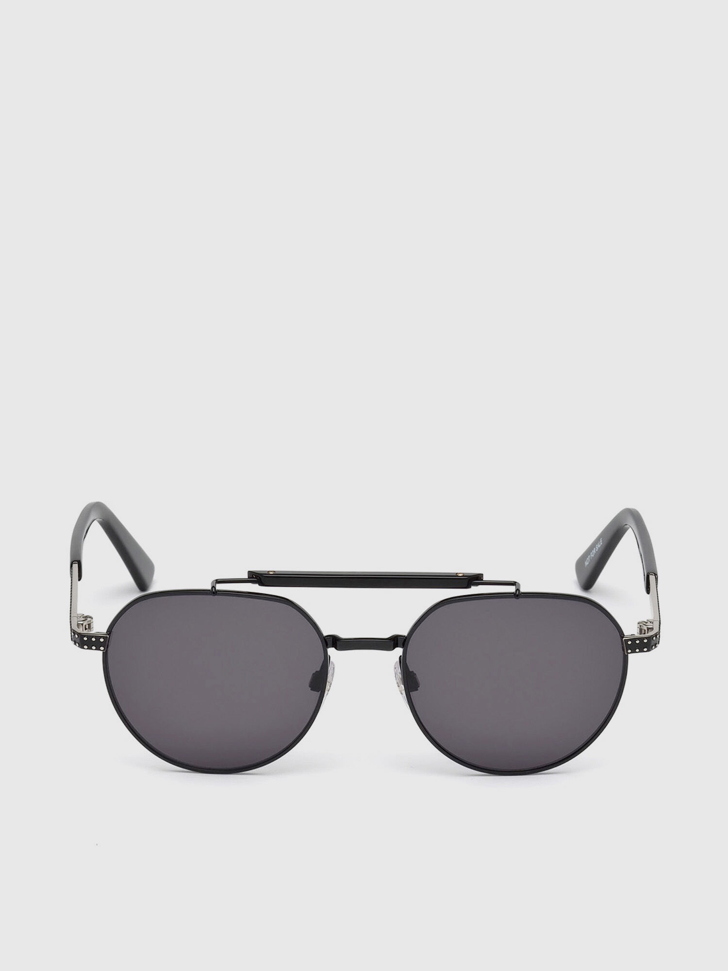 Diesel - DL0239, Gafas con montura redondeada de inspiración ochentera Unisex in Negro - 1